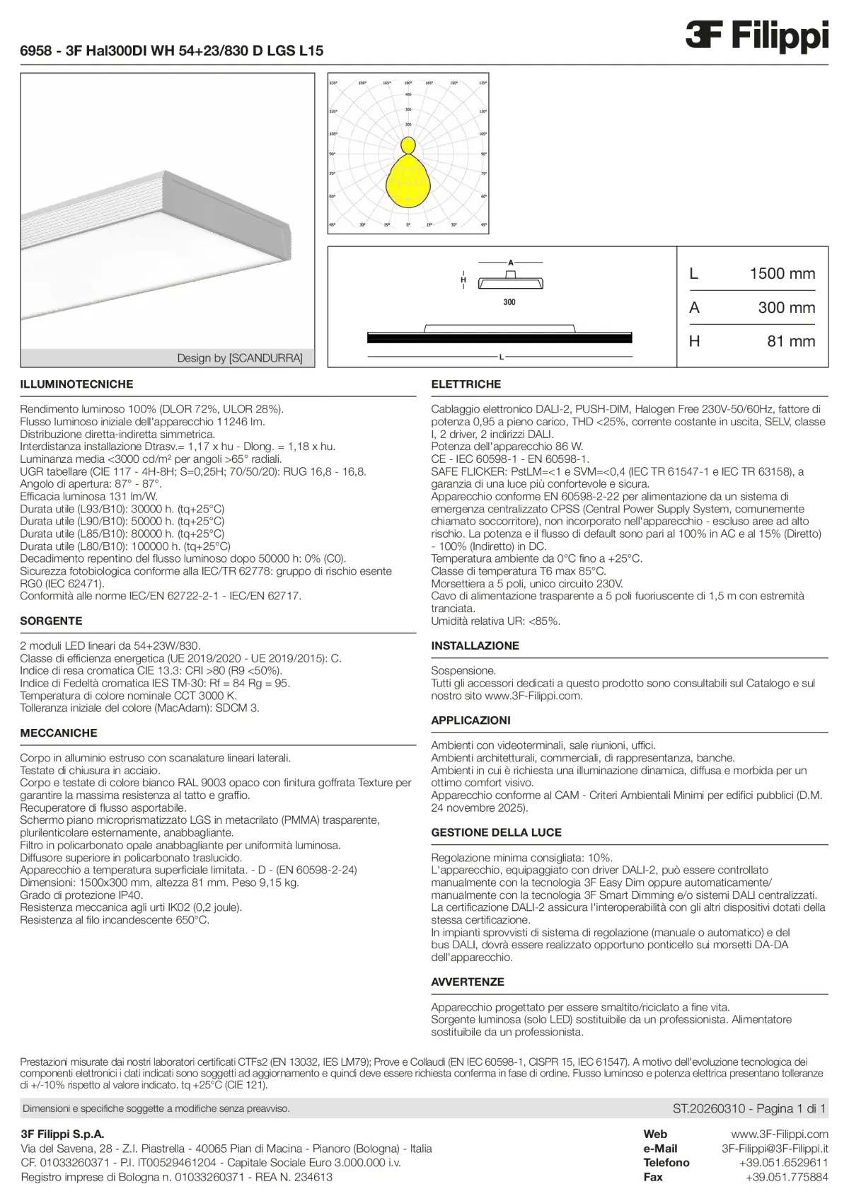6958 - 3F Hal300DI WH 54+23-830 D LGS L15 - Datasheet - it