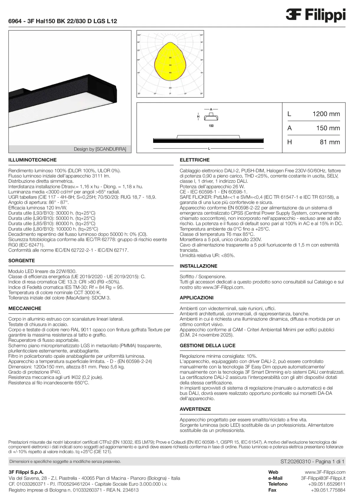 6964 - 3F Hal150 BK 22-830 D LGS L12 - Datasheet - it