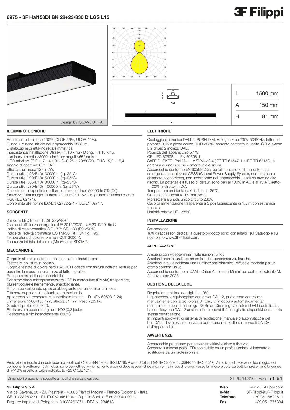 6975 - 3F Hal150DI BK 28+23-830 D LGS L15 - Datasheet - it