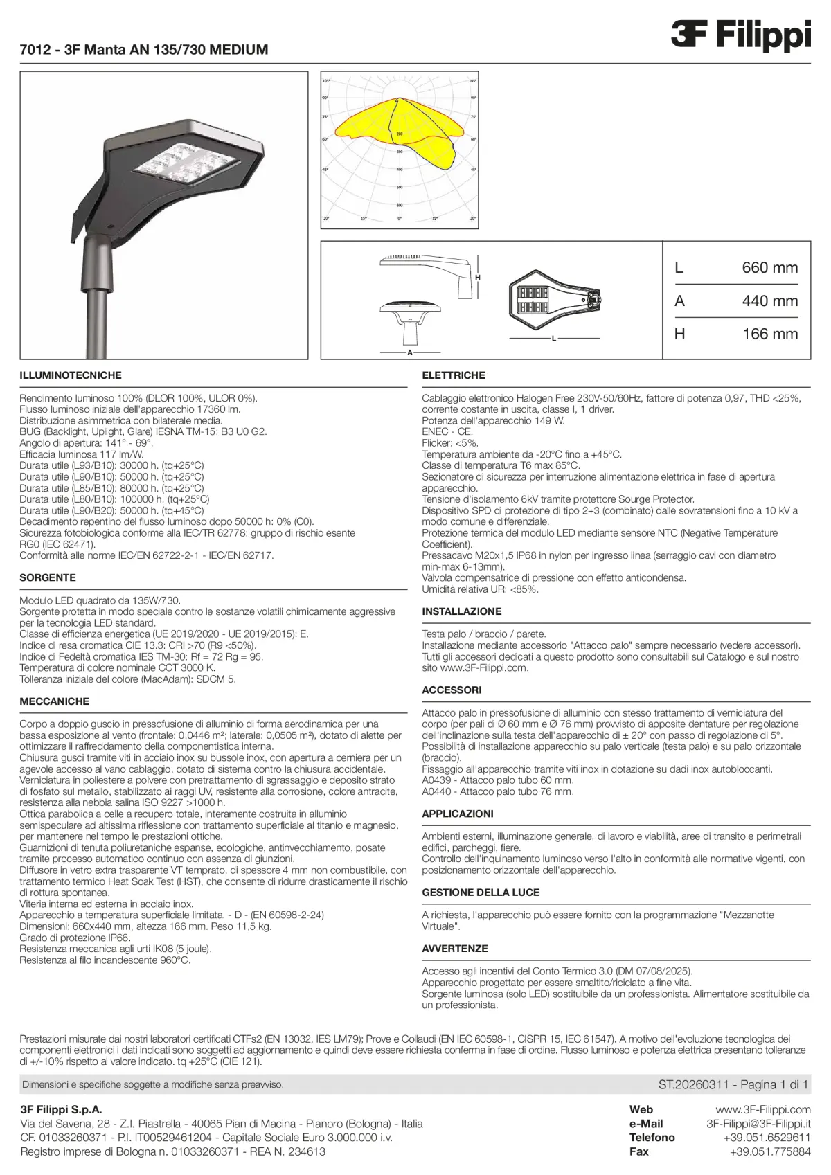 7012 - 3F Manta AN 135-730 MEDIUM - Datasheet - it