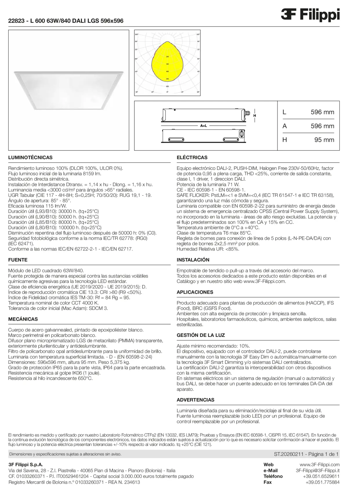 22823 - L 600 63W-840 DALI LGS 596x596 - Datasheet - es