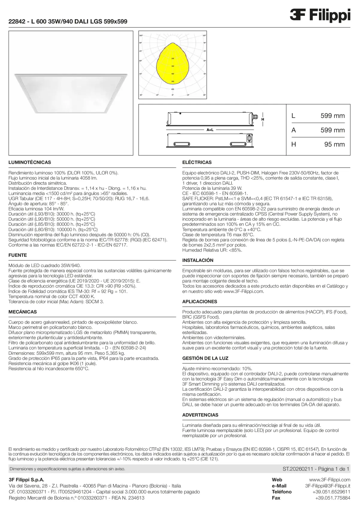 22842 - L 600 35W-940 DALI LGS 599x599 - Datasheet - es