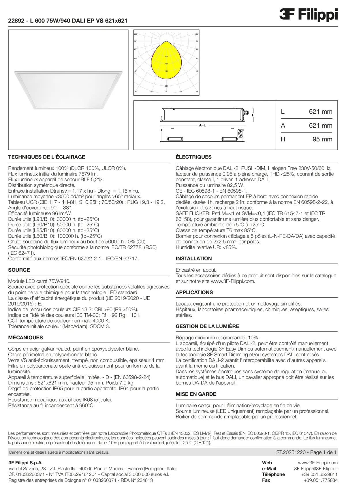 22892 - L 600 75W-940 DALI EP VS 621x621 - Datasheet - fr