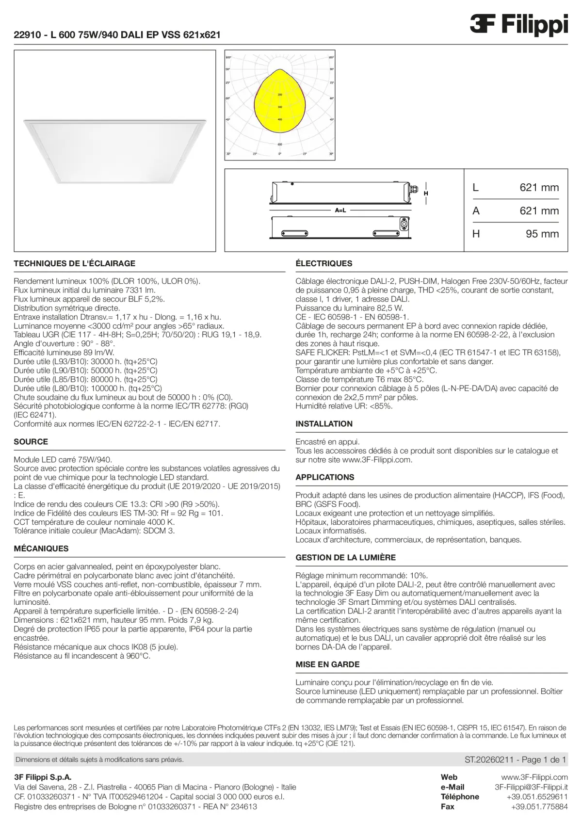 22910 - L 600 75W-940 DALI EP VSS 621x621 - Datasheet - fr