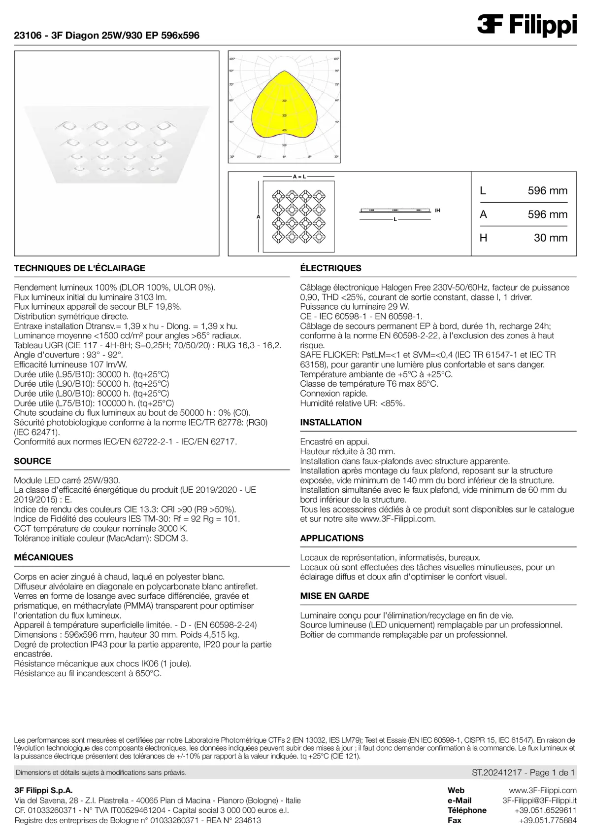 23106 - 3F Diagon 25W-930 EP 596x596 - Datasheet - fr