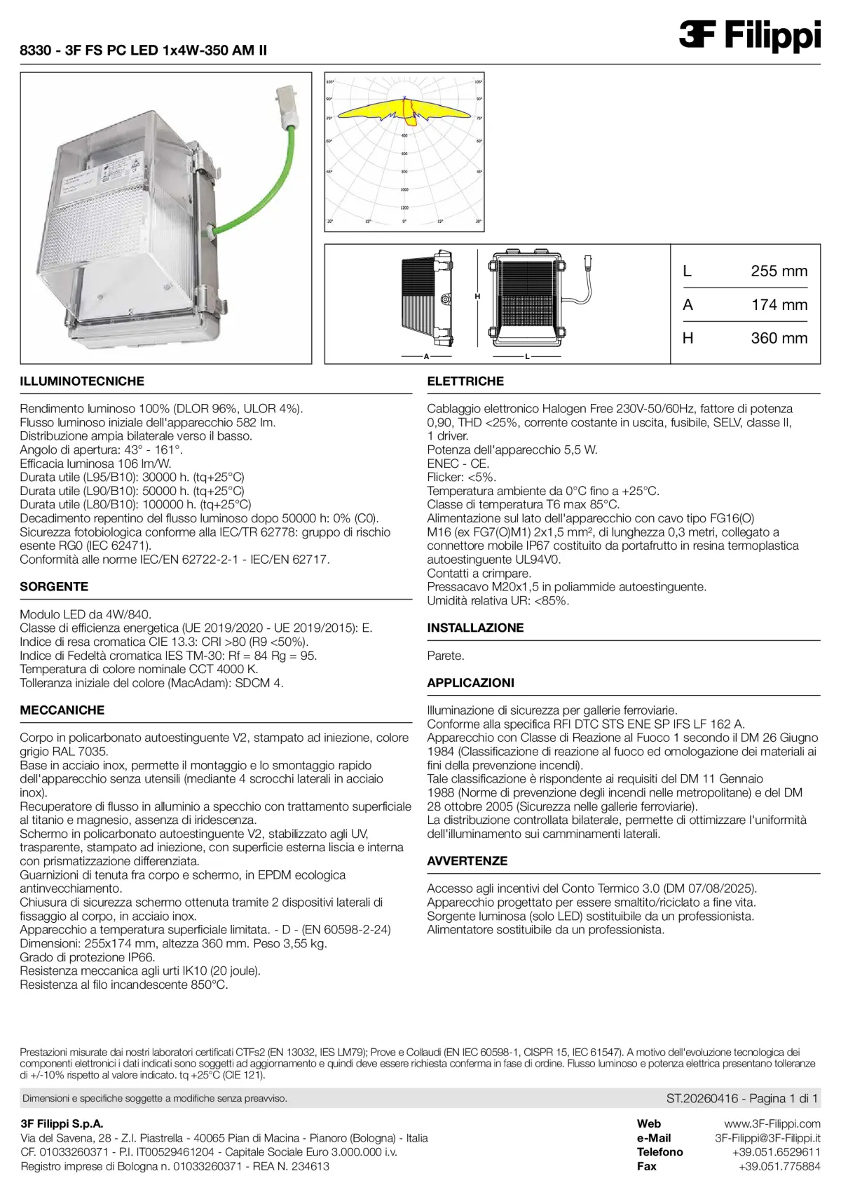 8330 - 3F FS PC LED 1x4W-350 AM II - Datasheet - it