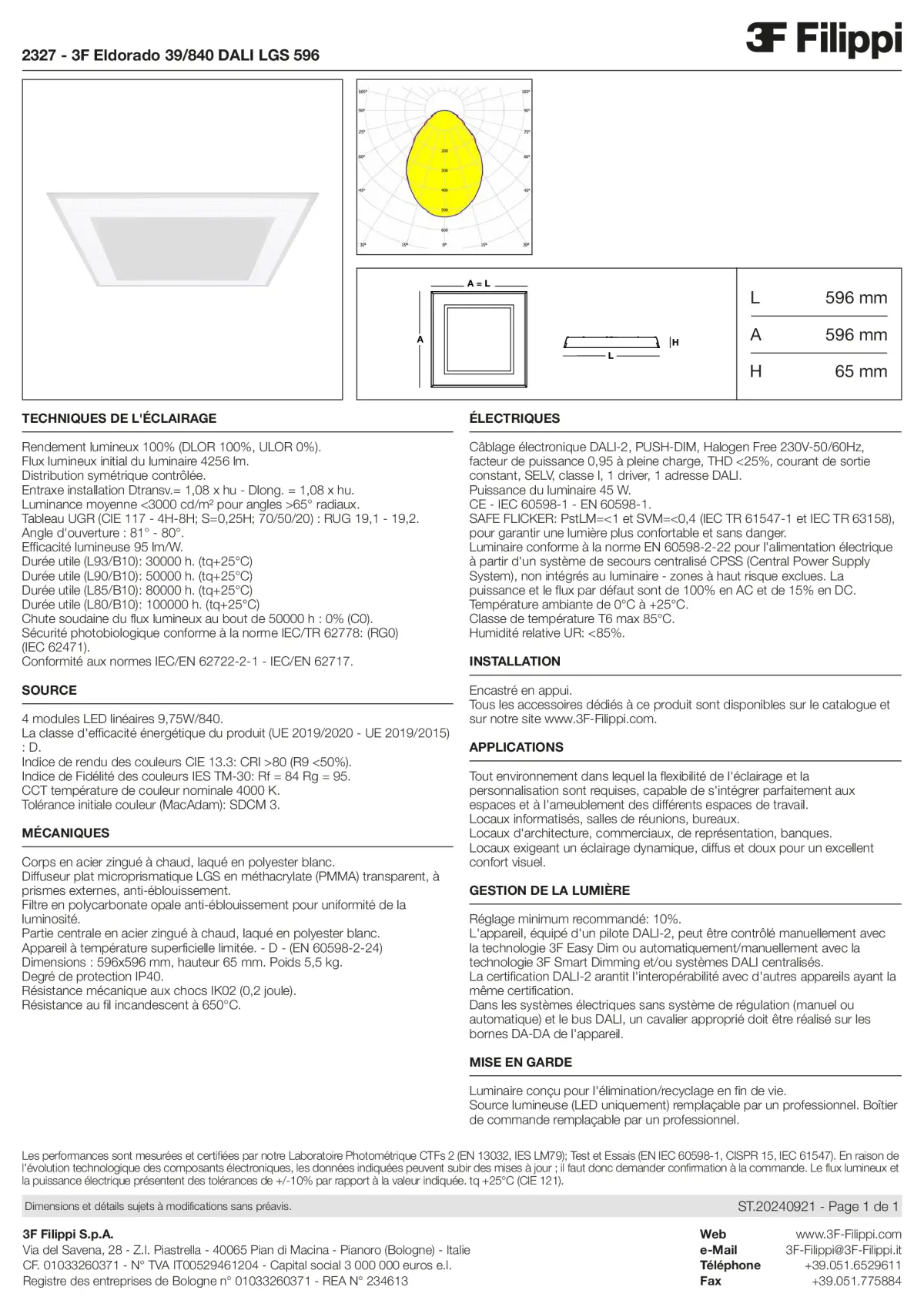 2327 - 3F Eldorado 39-840 DALI LGS 596 - Datasheet - fr