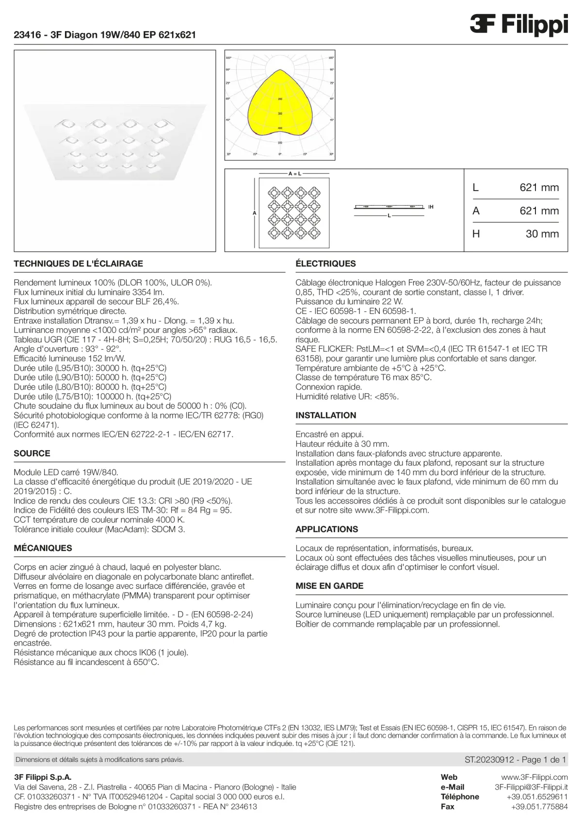 23416 - 3F Diagon 19W-840 EP 621x621 - Datasheet - fr