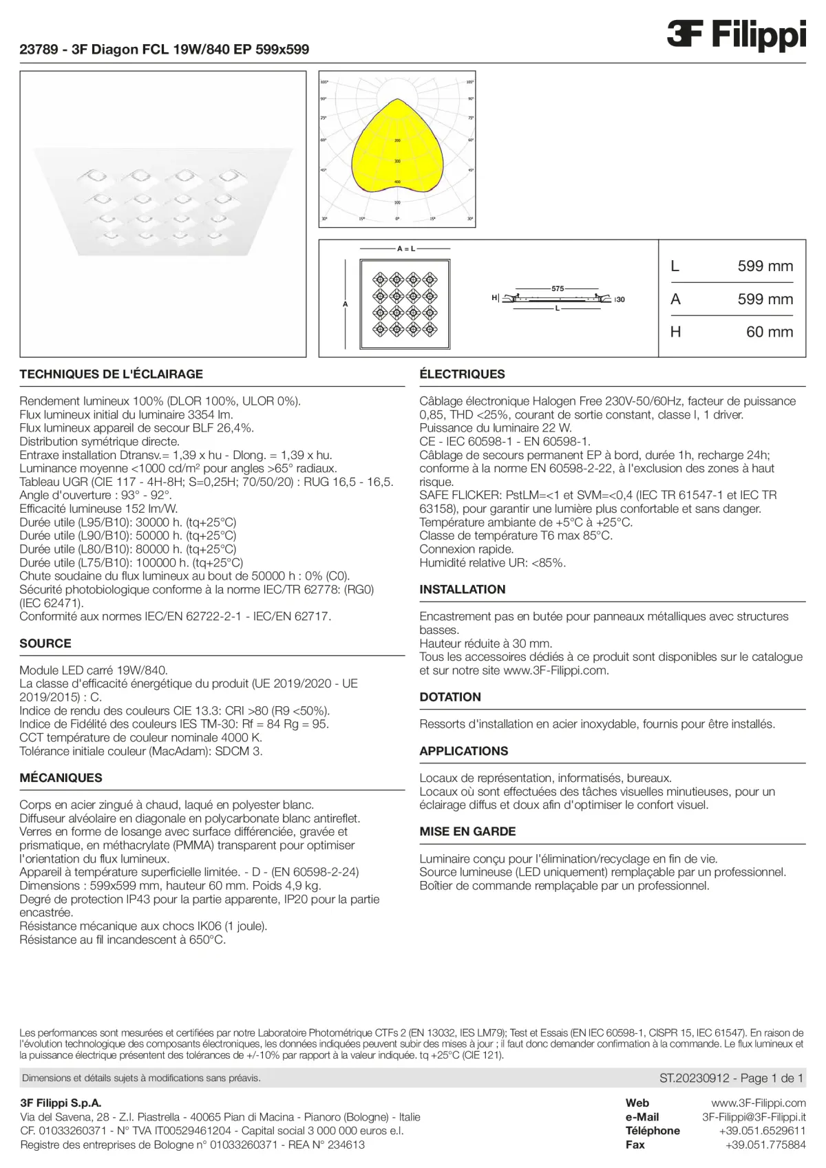 23789 - 3F Diagon FCL 19W-840 EP 599x599 - Datasheet - fr