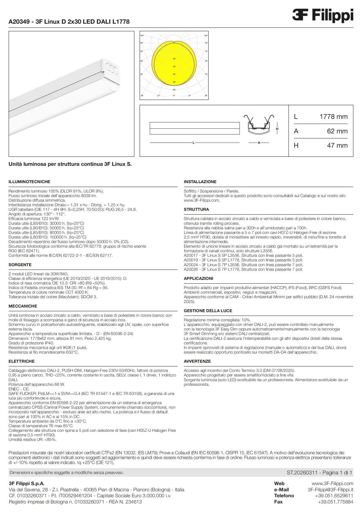 A20349 - 3F Linux D 2x30 LED DALI L1778 - Datasheet - it