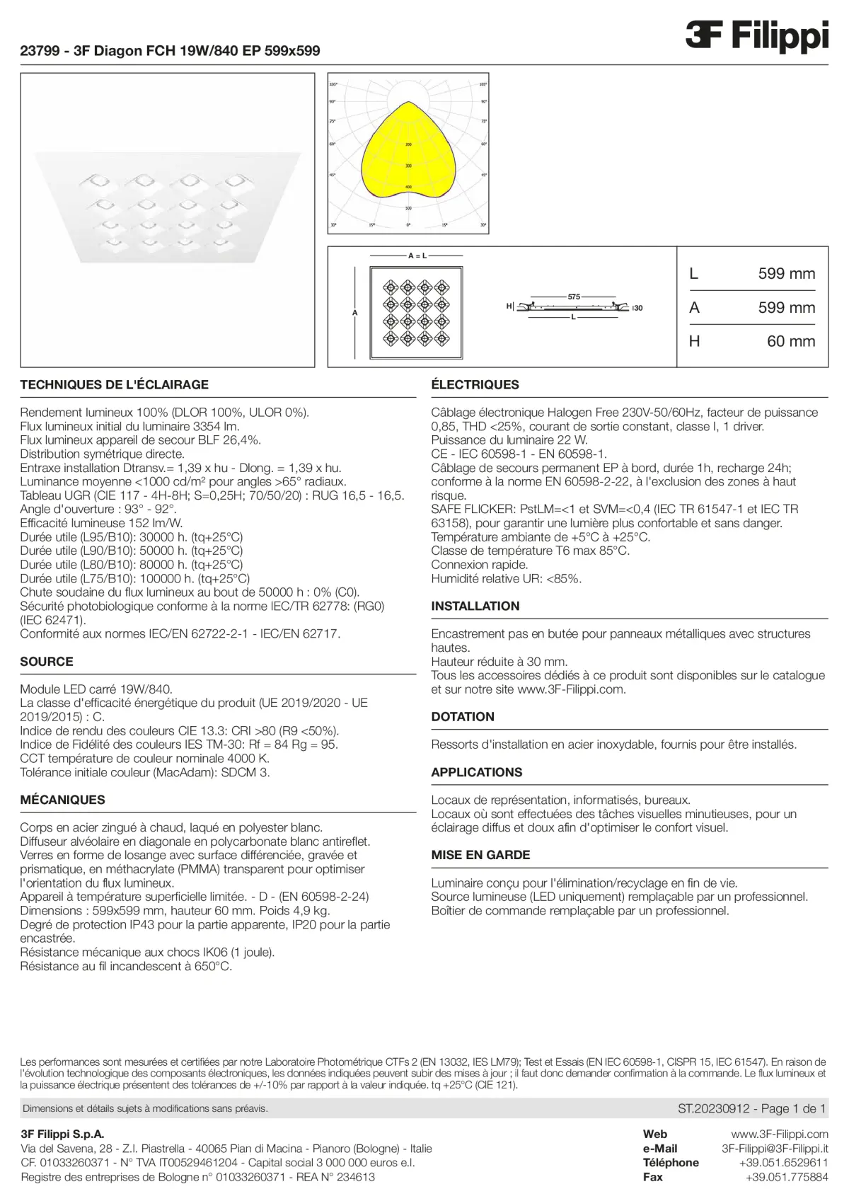 23799 - 3F Diagon FCH 19W-840 EP 599x599 - Datasheet - fr