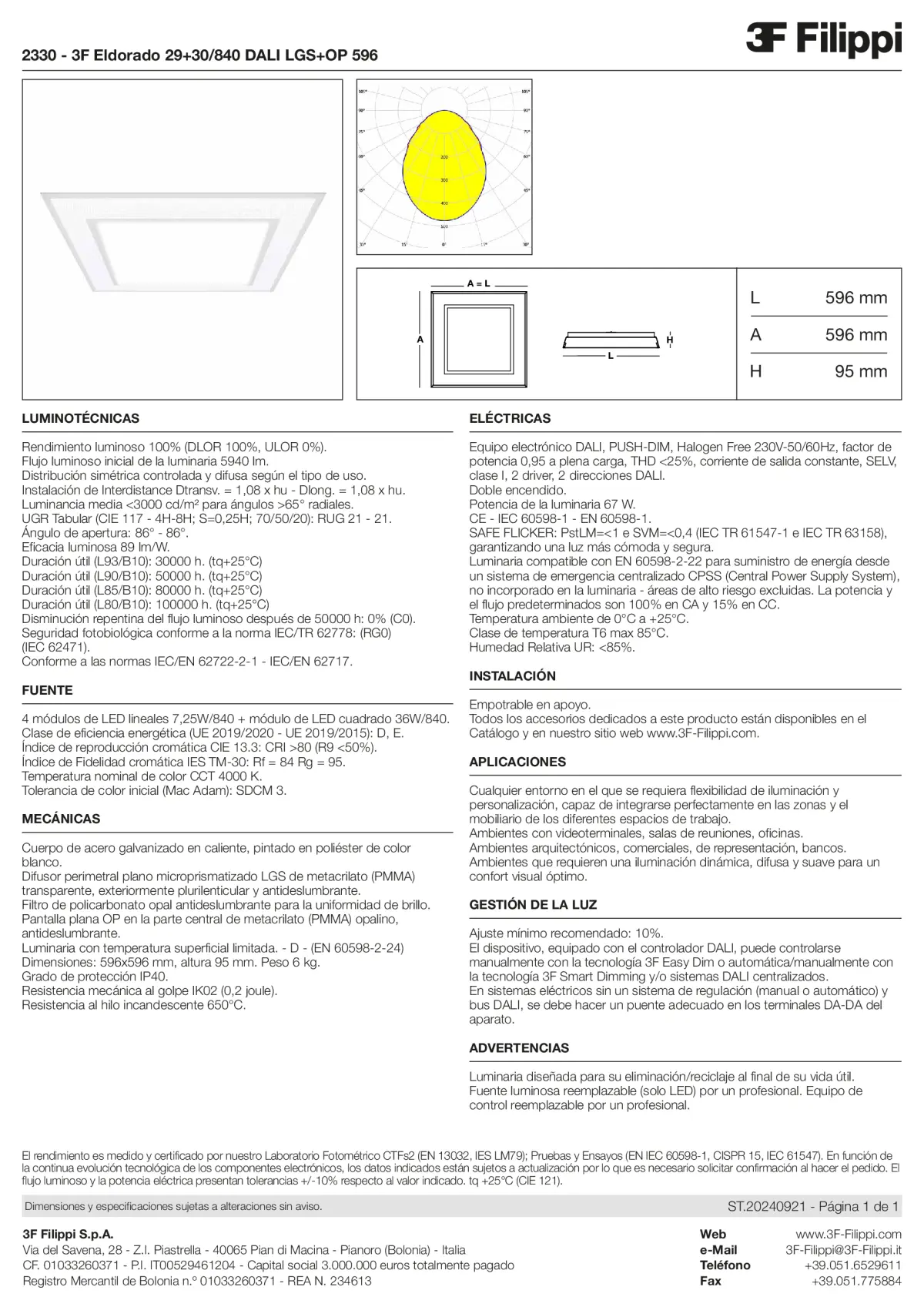2330 - 3F Eldorado 29+30-840 DALI LGS+OP 596 - Datasheet - es