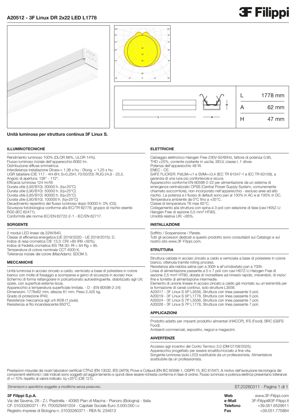 A20512 - 3F Linux DR 2x22 LED L1778 - Datasheet - it