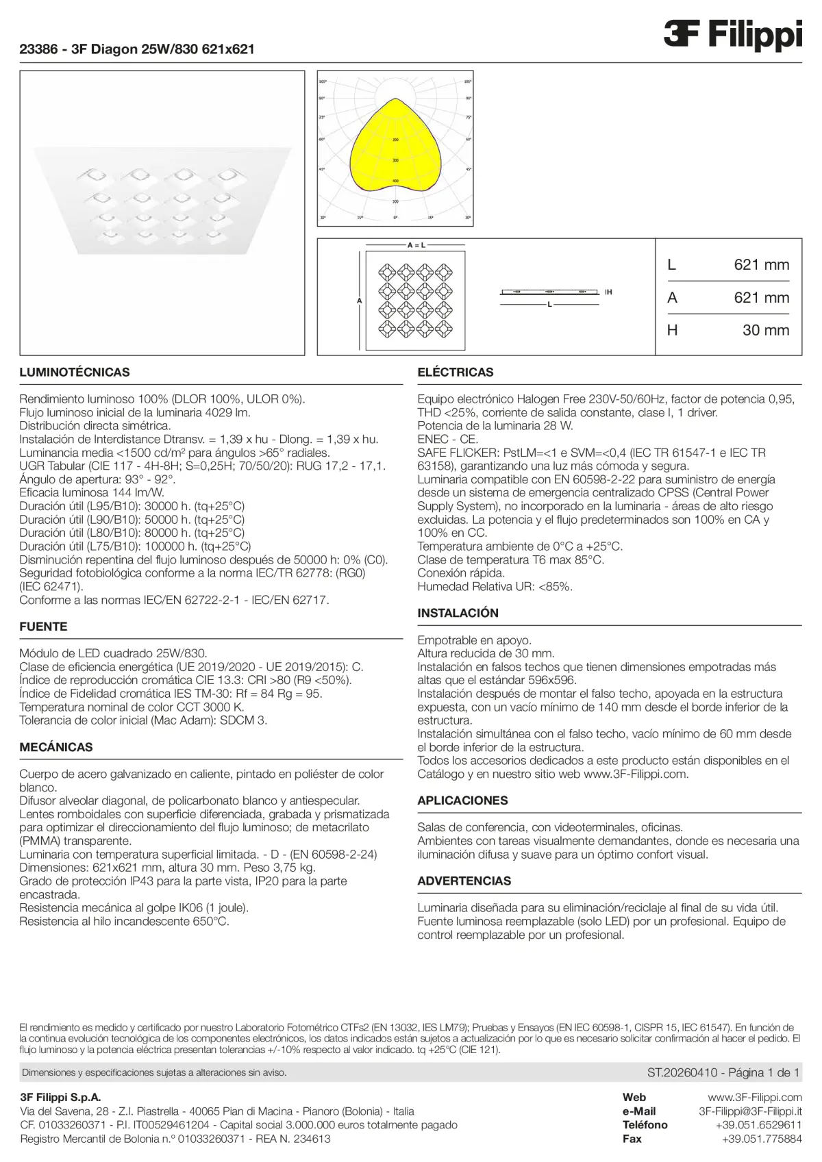 23386 - 3F Diagon 25W-830 621x621 - Datasheet - es