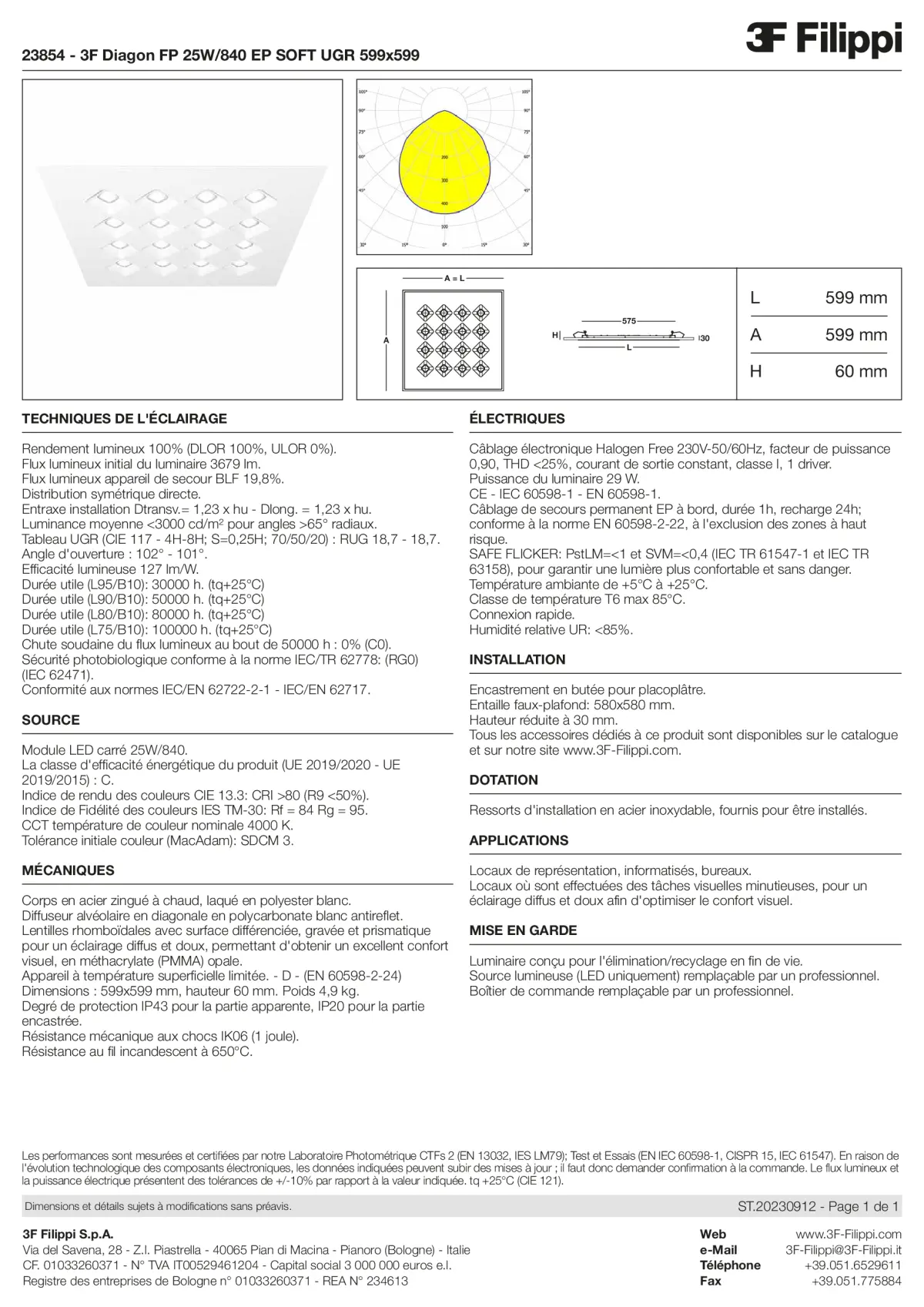 23854 - 3F Diagon FP 25W-840 EP SOFT UGR 599x599 - Datasheet - fr