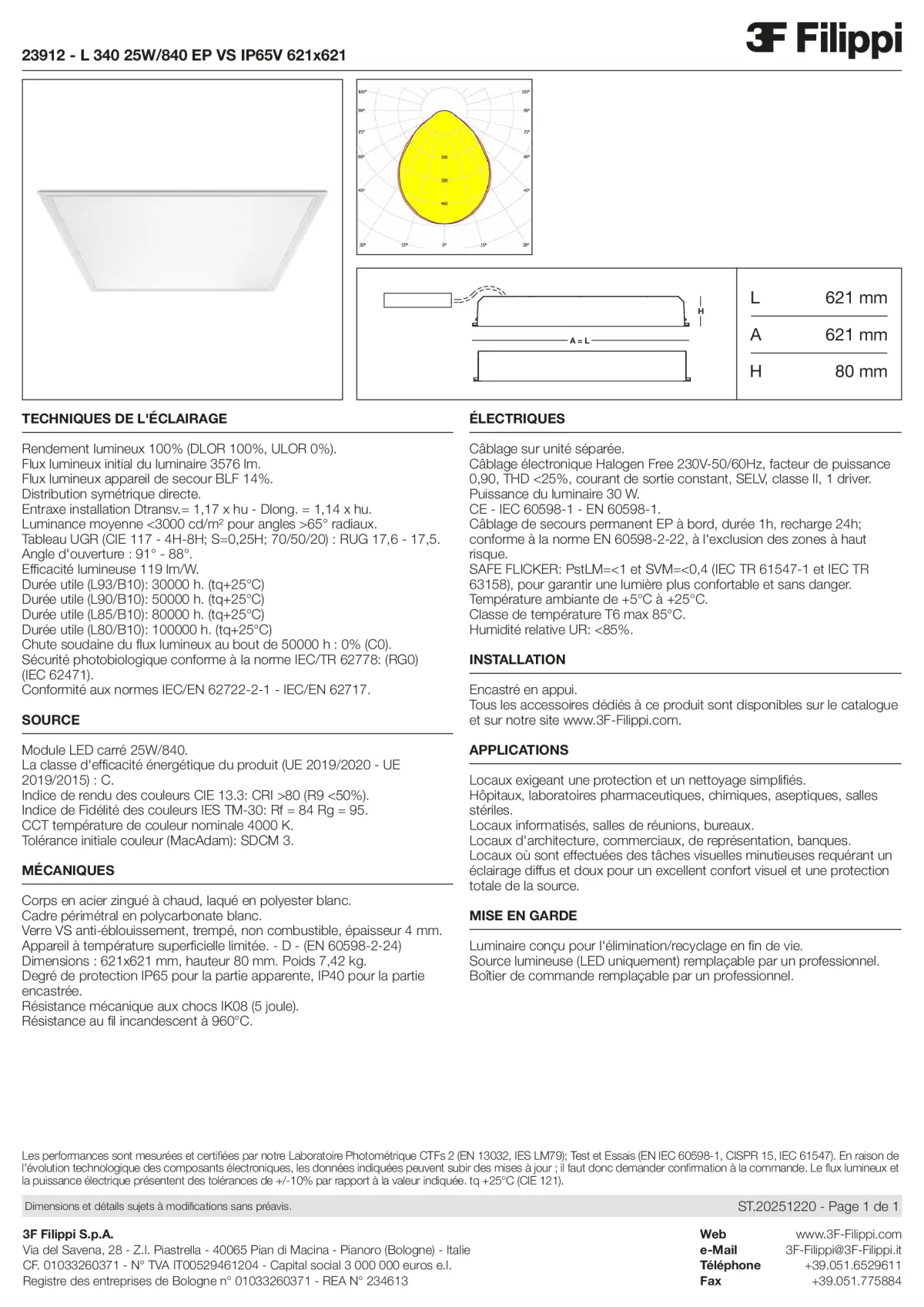 23912 - L 340 25W-840 EP VS IP65V 621x621 - Datasheet - fr