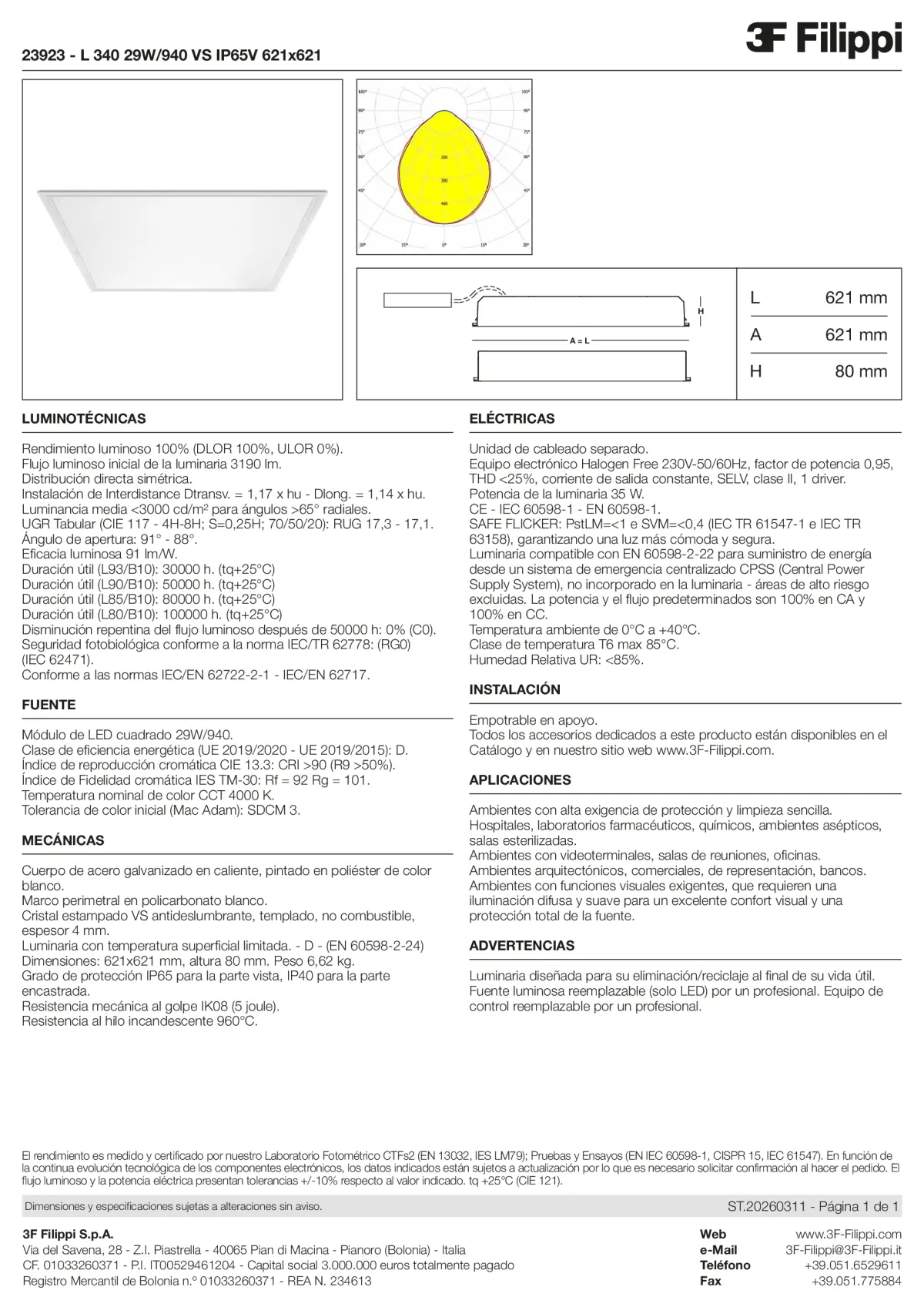 23923 - L 340 29W-940 VS IP65V 621x621 - Datasheet - es
