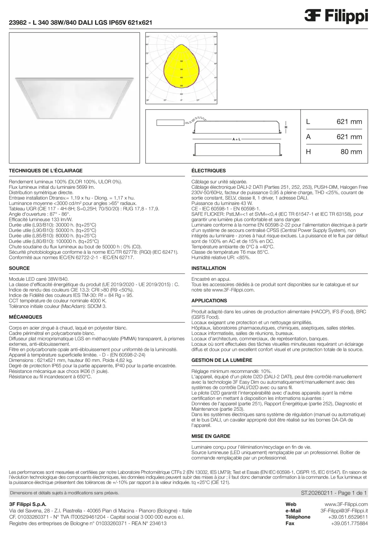 23982 - L 340 38W-840 DALI LGS IP65V 621x621 - Datasheet - fr