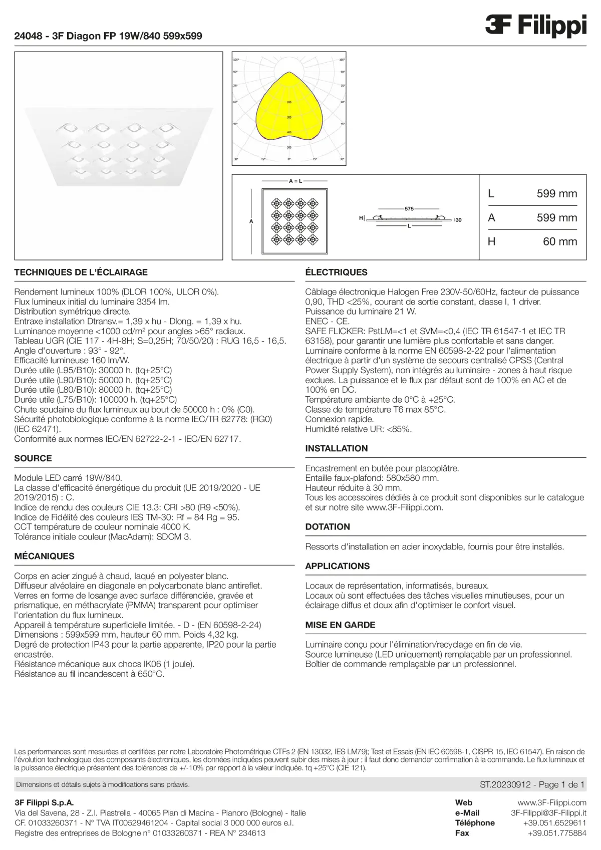 24048 - 3F Diagon FP 19W-840 599x599 - Datasheet - fr