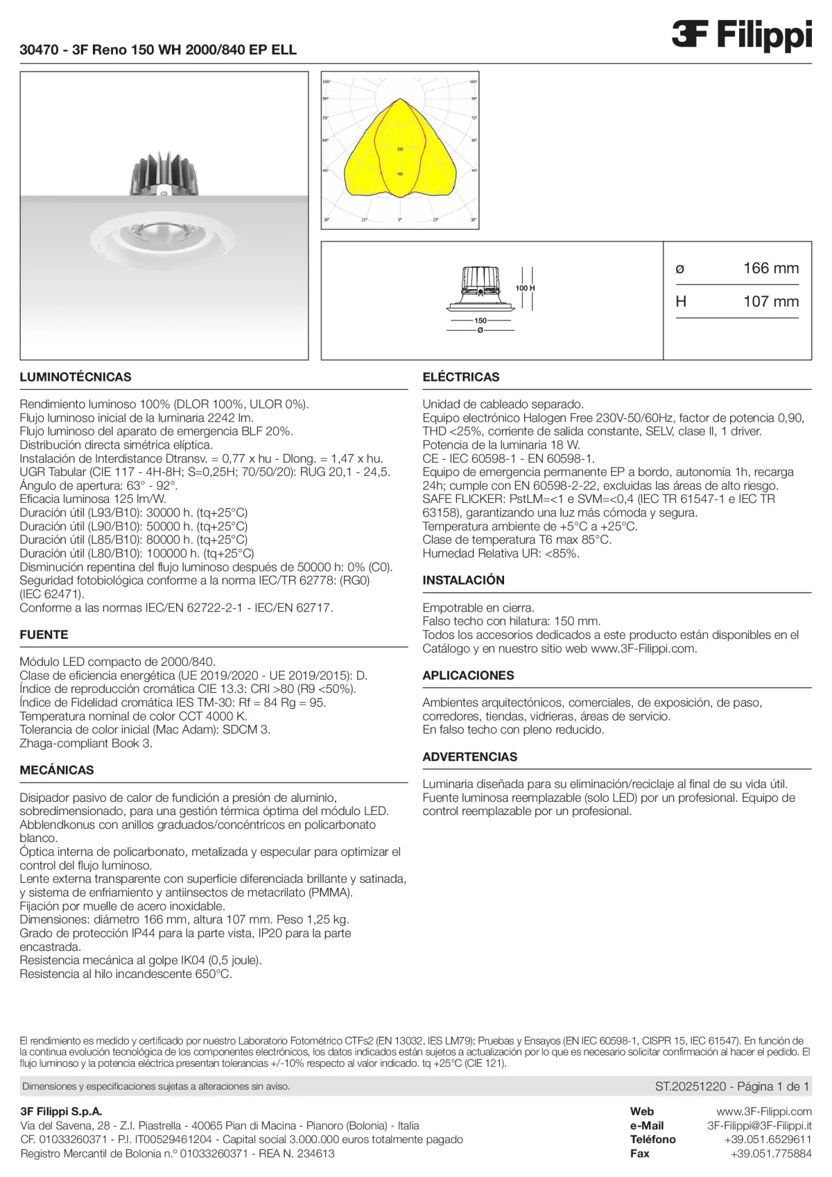 30470 - 3F Reno 150 WH 2000-840 EP ELL - Datasheet - es
