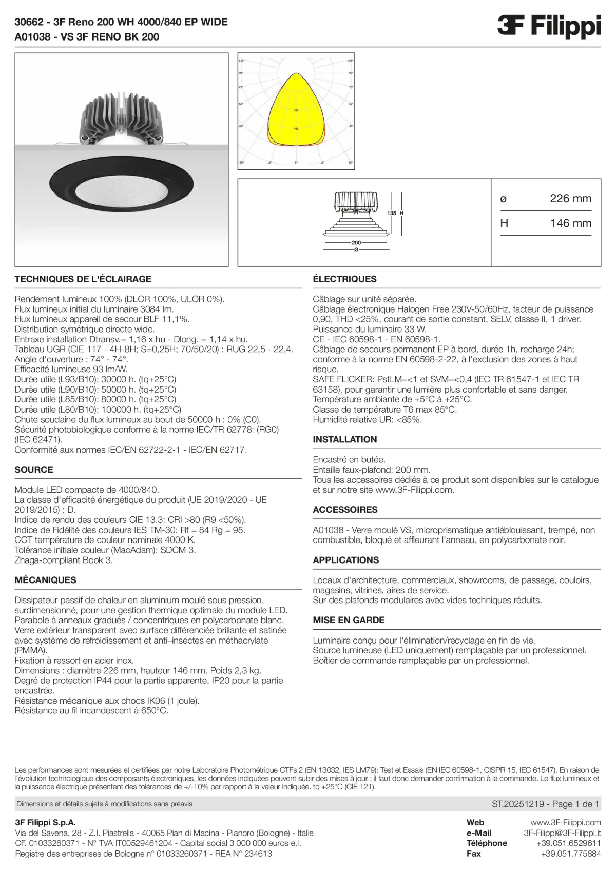 30662+A01038 - 3F Reno 200 WH 4000-840 EP WIDE + VS BK - Datasheet - fr