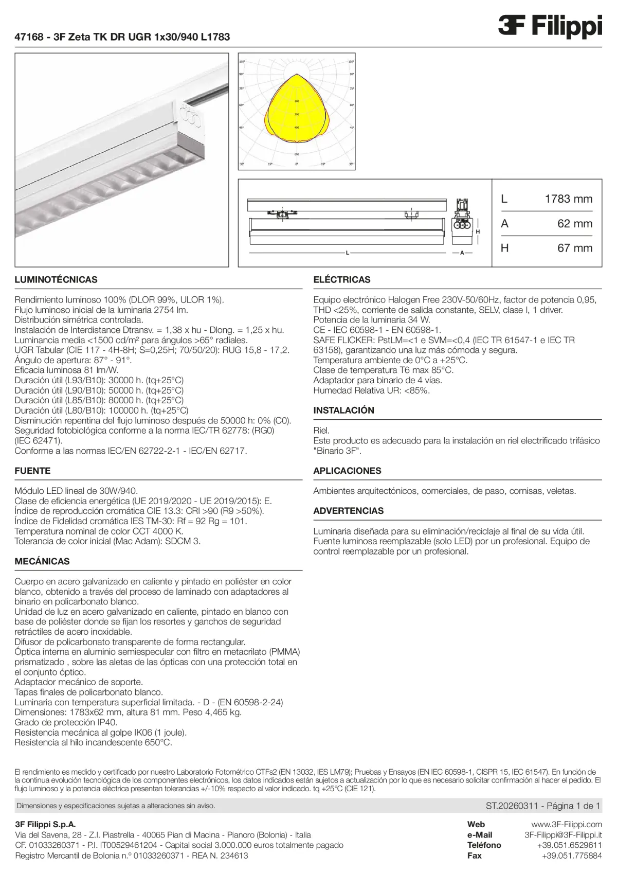 47168 - 3F Zeta TK DR UGR 1x30-940 L1783 - Datasheet - es