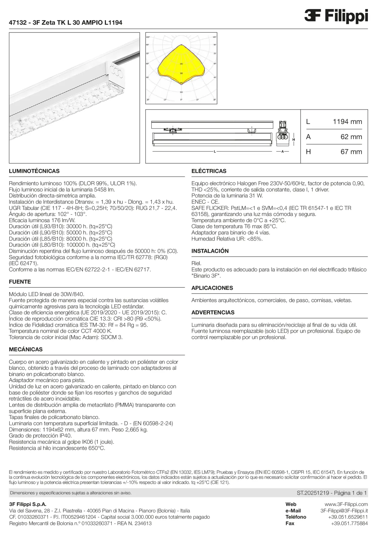 47132 - 3F Zeta TK L 30 AMPIO L1194 - Datasheet - es