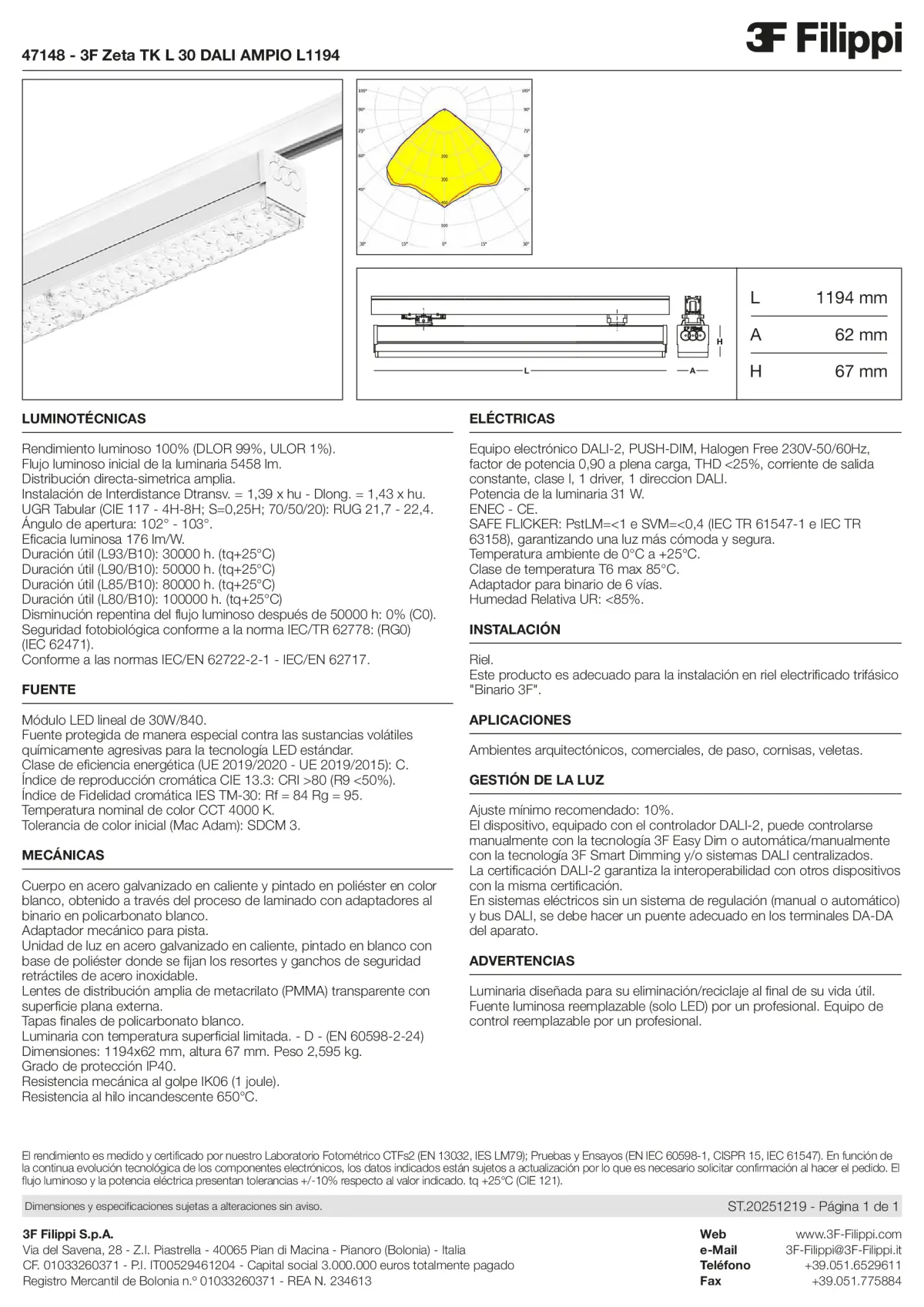 47148 - 3F Zeta TK L 30 DALI AMPIO L1194 - Datasheet - es