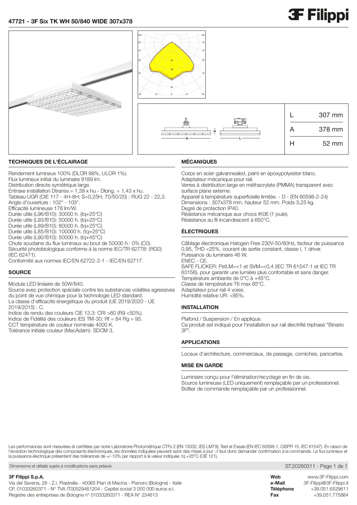 47721 - 3F Six TK WH 50-840 WIDE 307x378 - Datasheet - fr