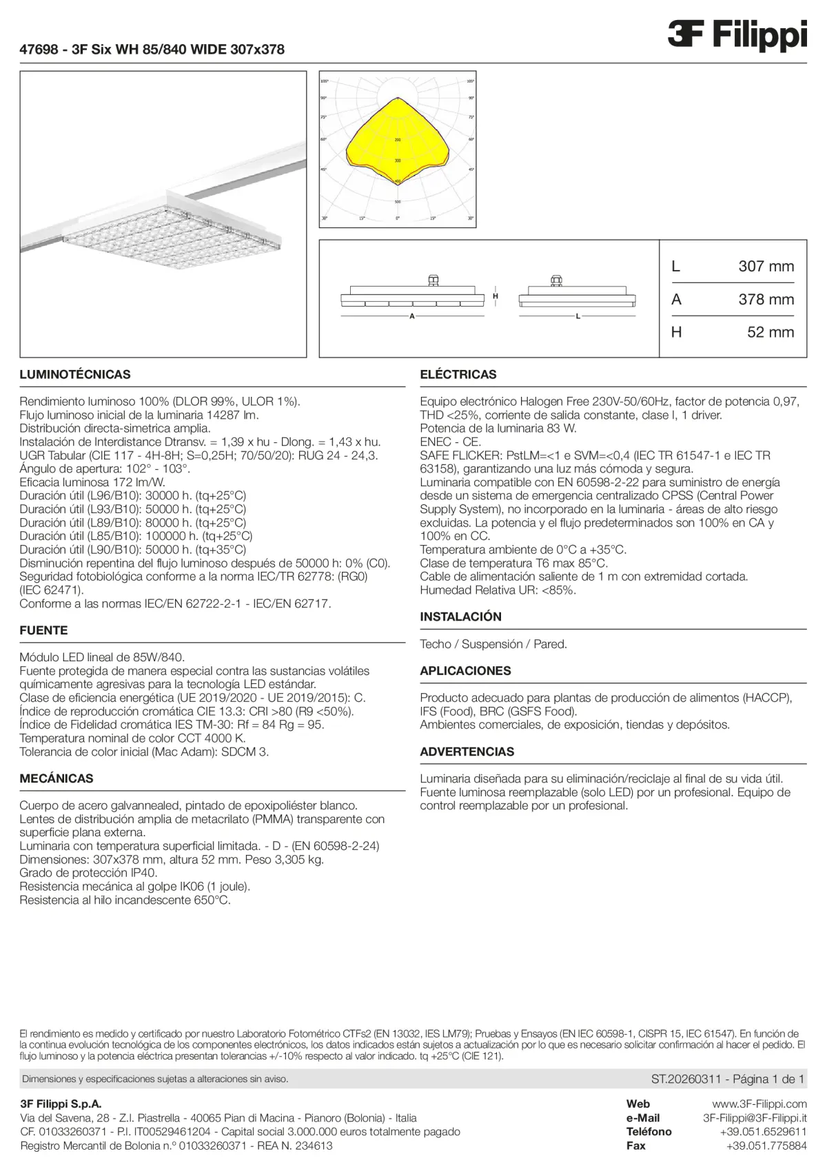 47698 - 3F Six WH 85-840 WIDE 307x378 - Datasheet - es