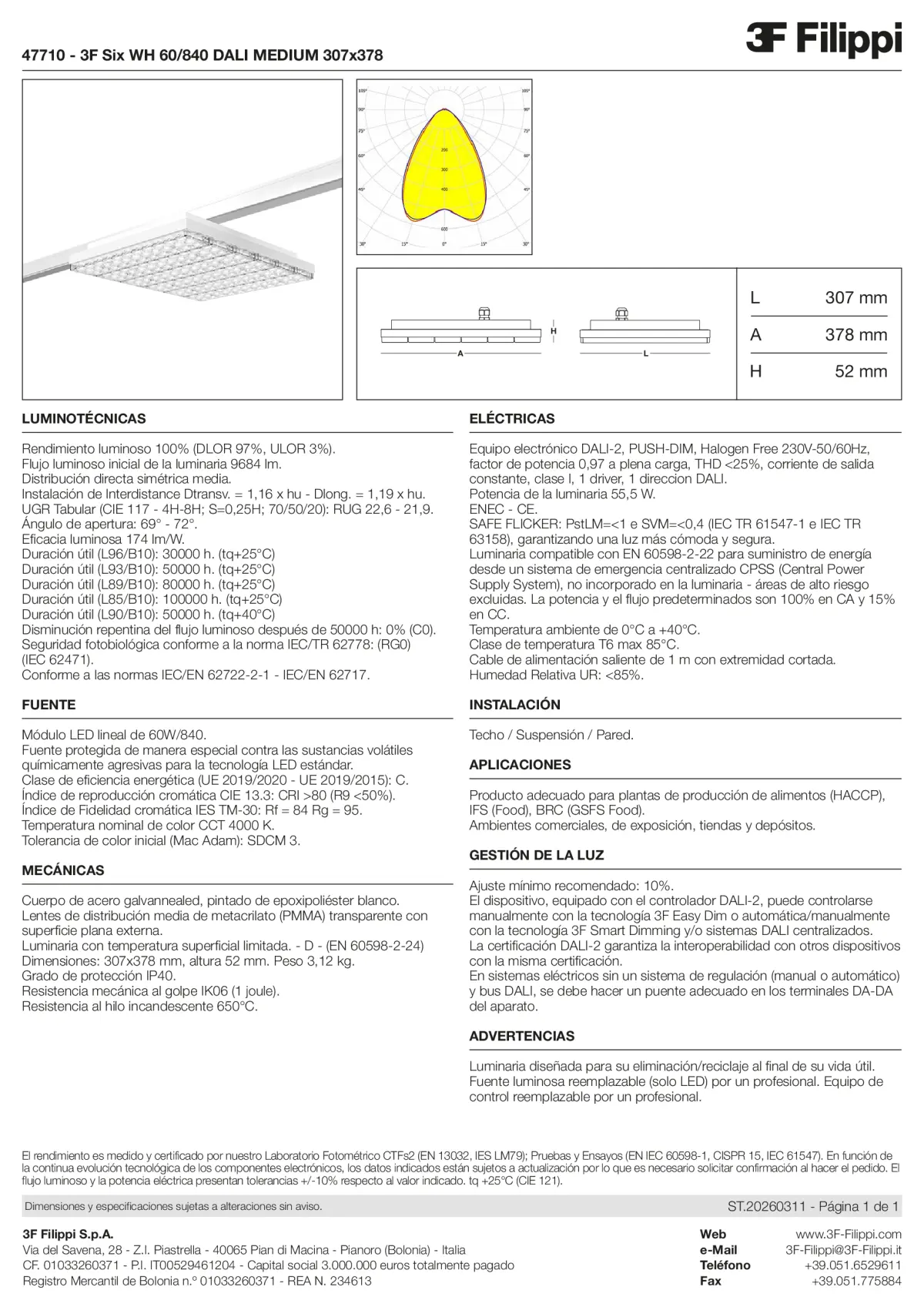 47710 - 3F Six WH 60-840 DALI MEDIUM 307x378 - Datasheet - es