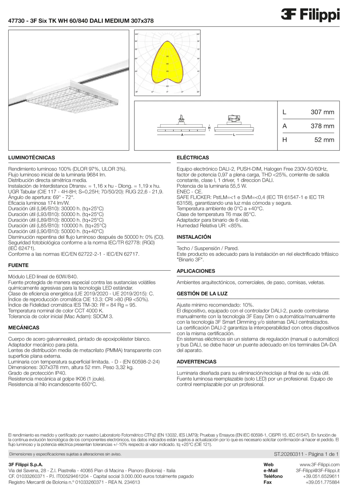 47730 - 3F Six TK WH 60-840 DALI MEDIUM 307x378 - Datasheet - es