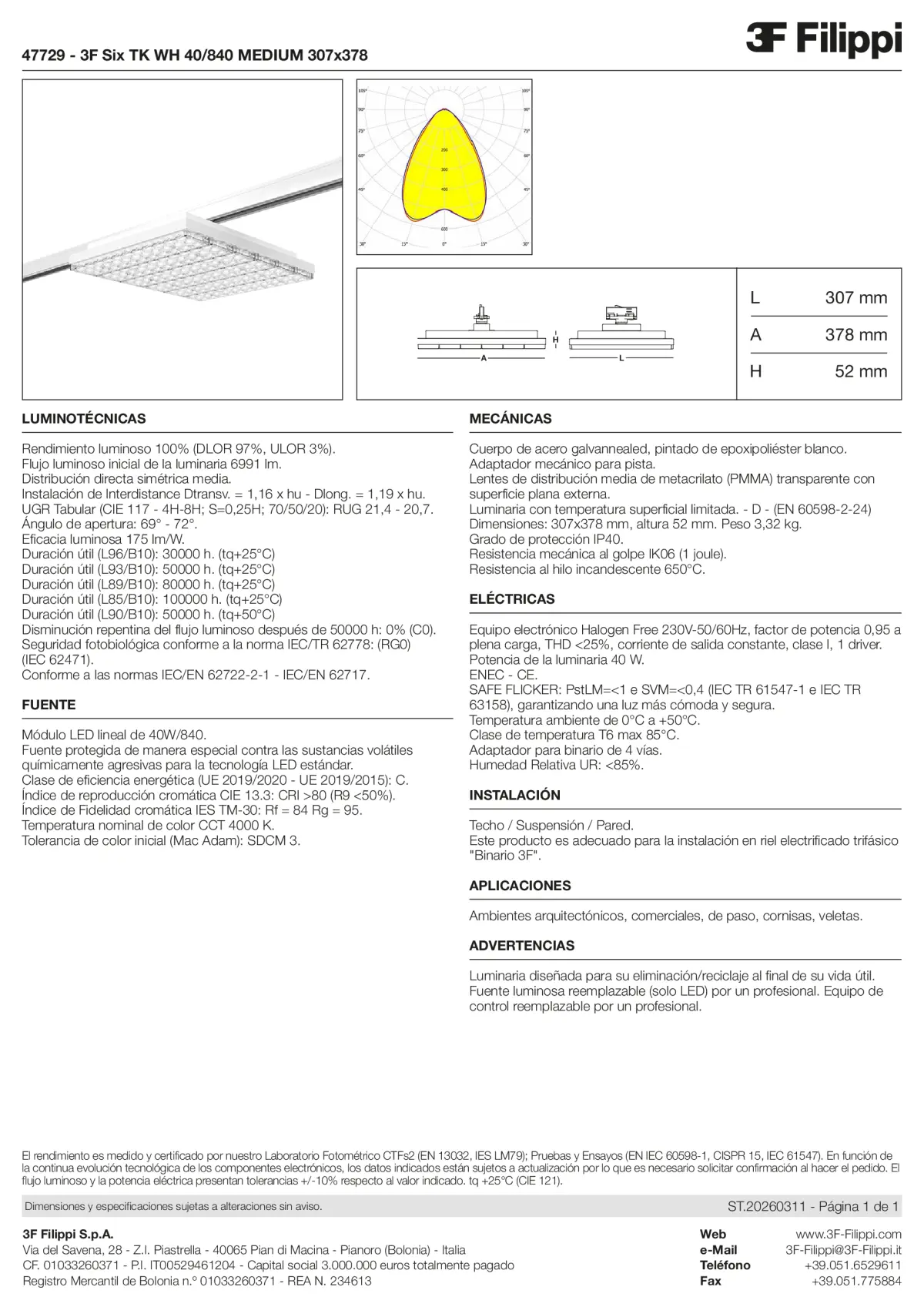 47729 - 3F Six TK WH 40-840 MEDIUM 307x378 - Datasheet - es