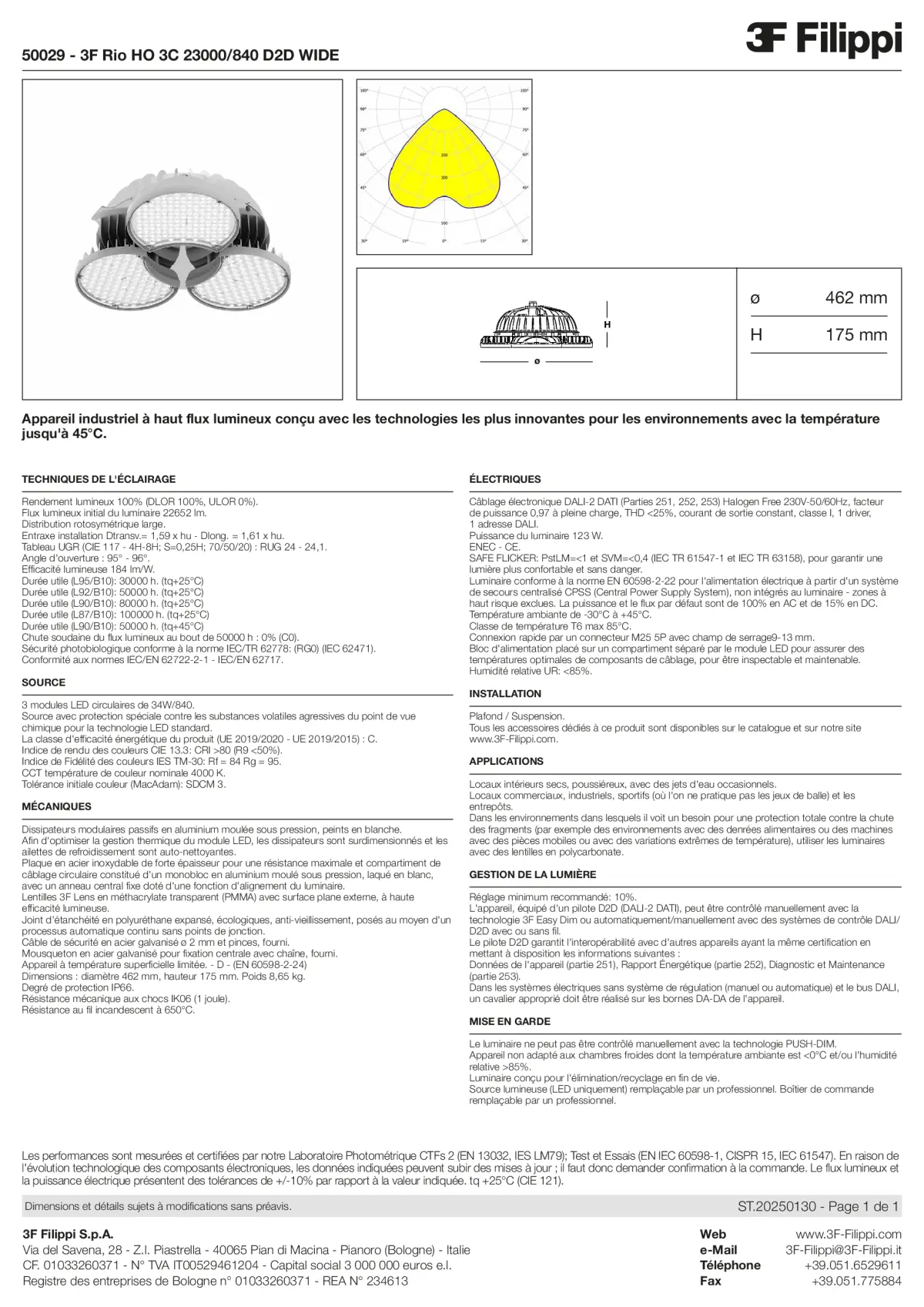 50029 - 3F Rio HO 3C 23000-840 D2D WIDE - Datasheet - fr