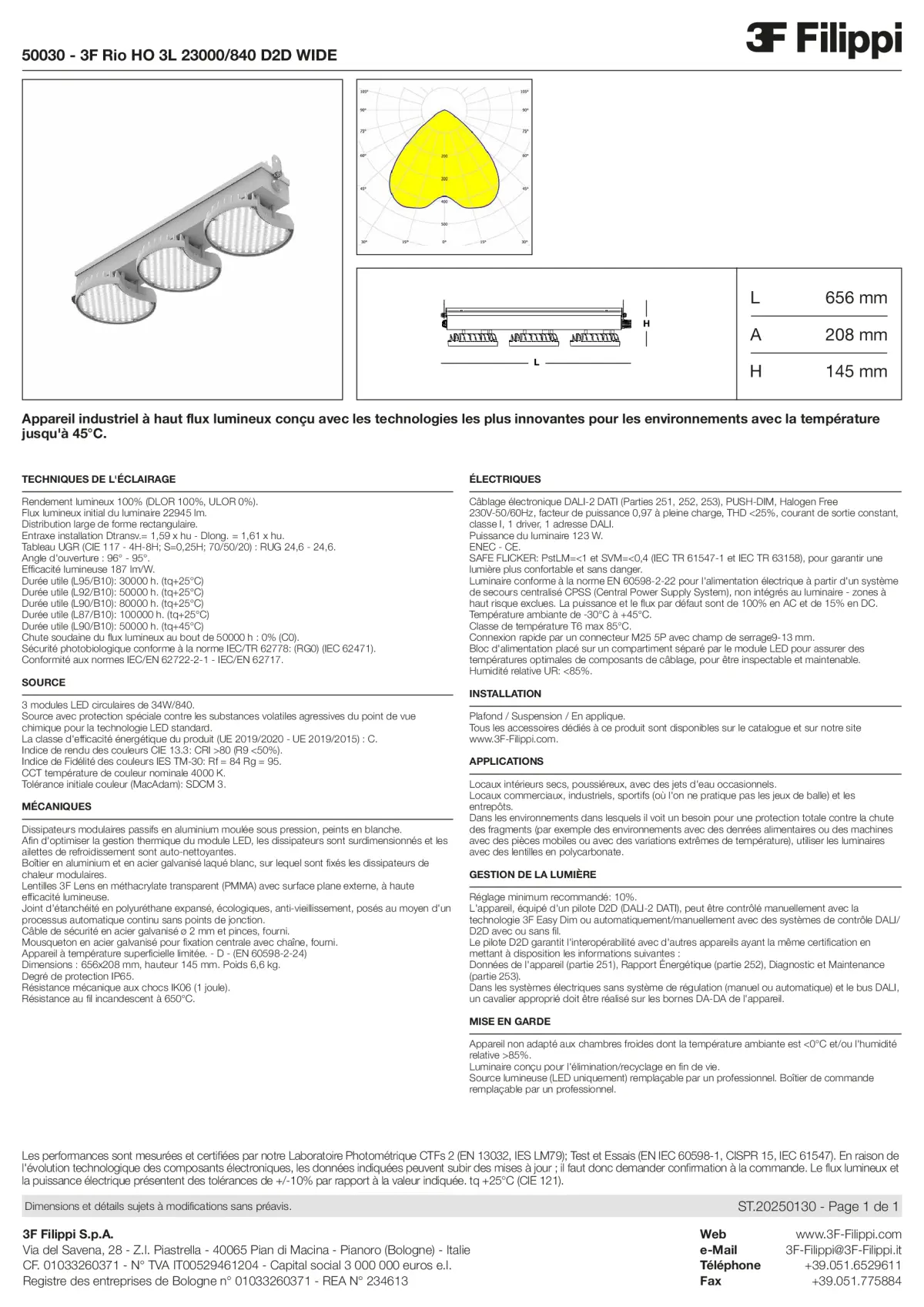 50030 - 3F Rio HO 3L 23000-840 D2D WIDE - Datasheet - fr