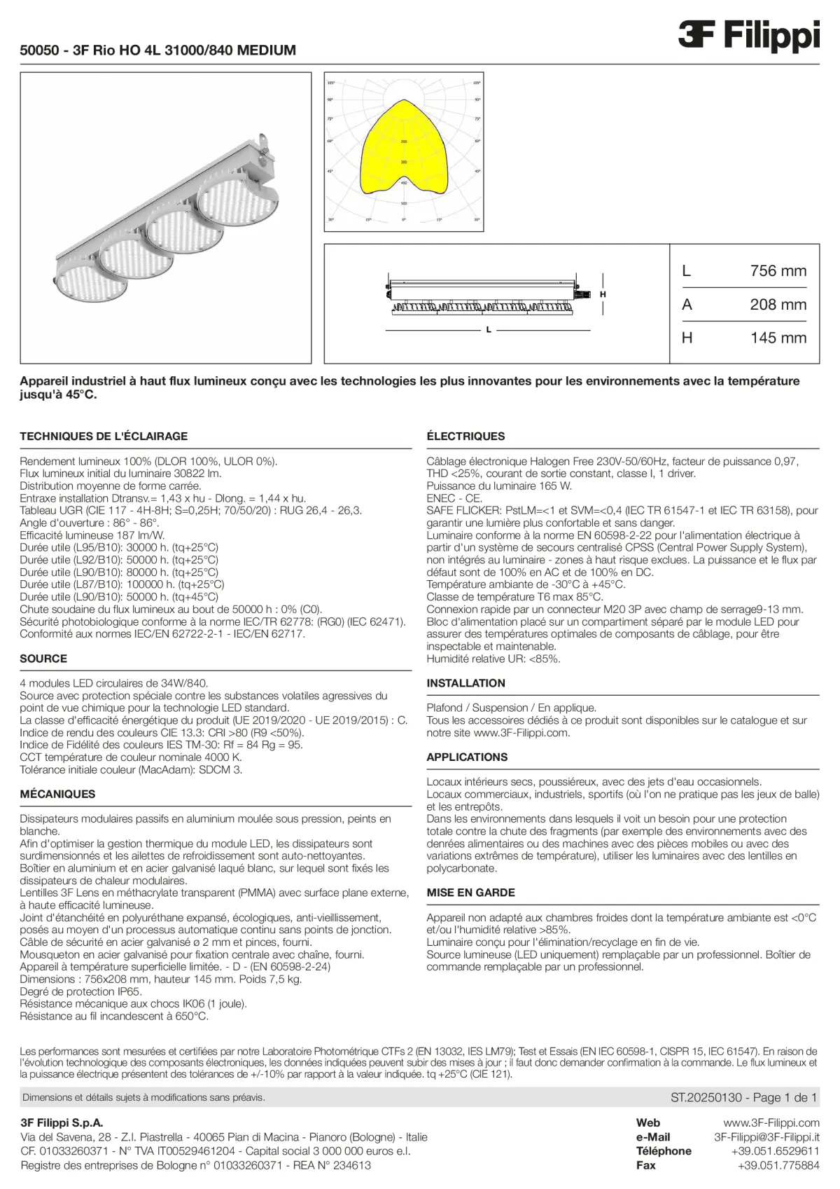 50050 - 3F Rio HO 4L 31000-840 MEDIUM - Datasheet - fr