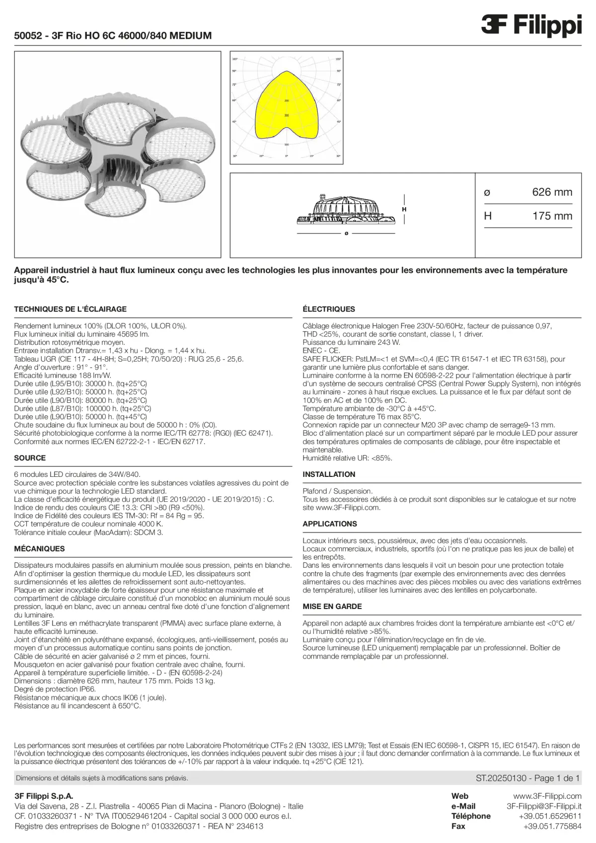 50052 - 3F Rio HO 6C 46000-840 MEDIUM - Datasheet - fr