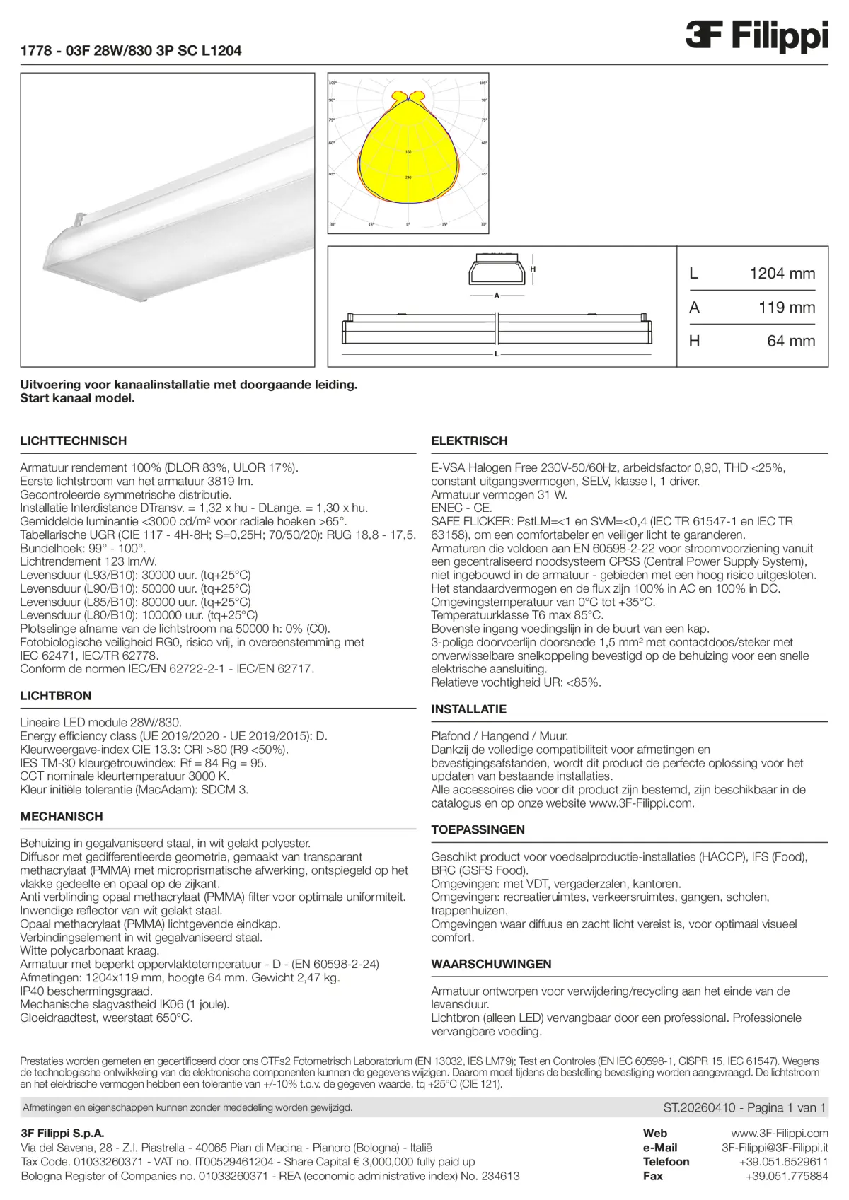 1778 - 03F 28W-830 3P SC L1204 - Datasheet - nl