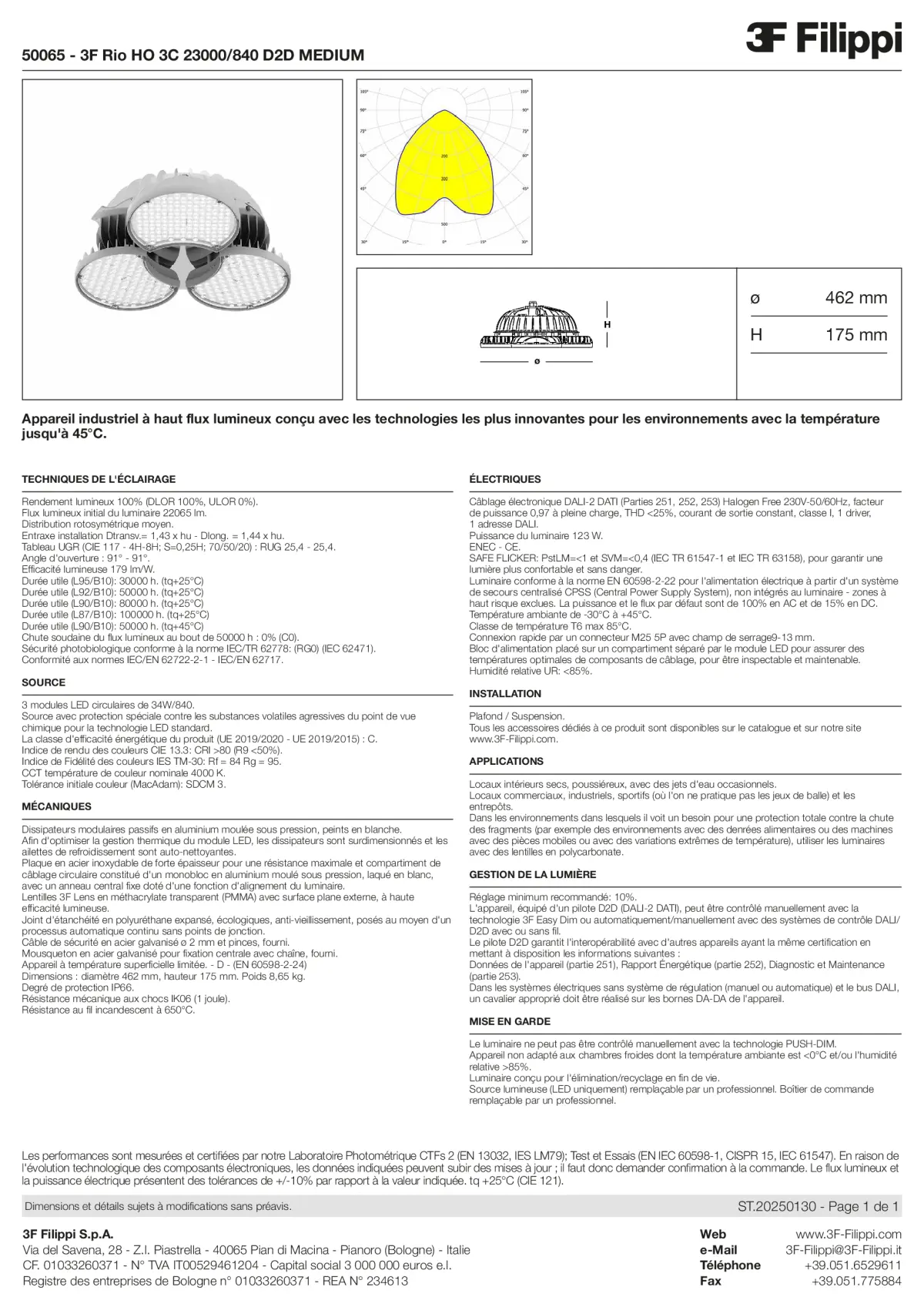 50065 - 3F Rio HO 3C 23000-840 D2D MEDIUM - Datasheet - fr