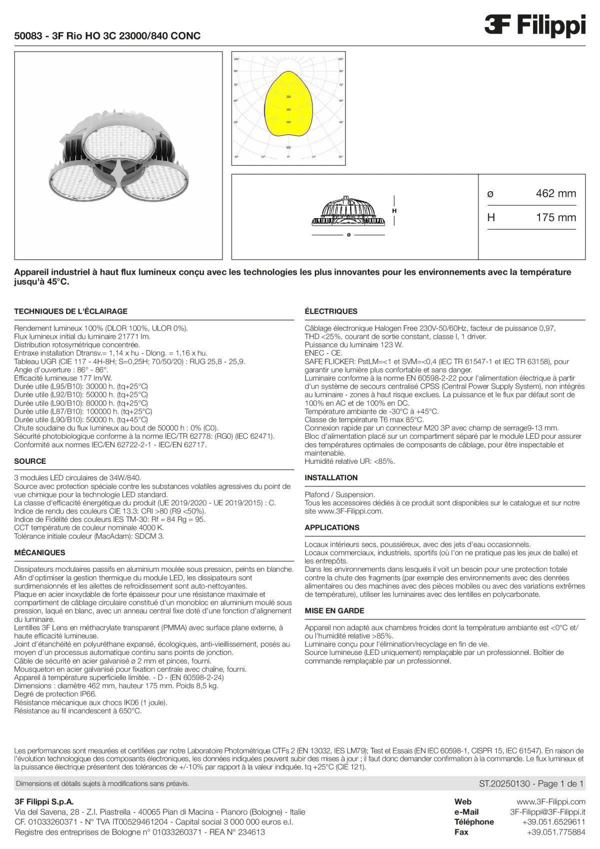 50083 - 3F Rio HO 3C 23000-840 CONC - Datasheet - fr