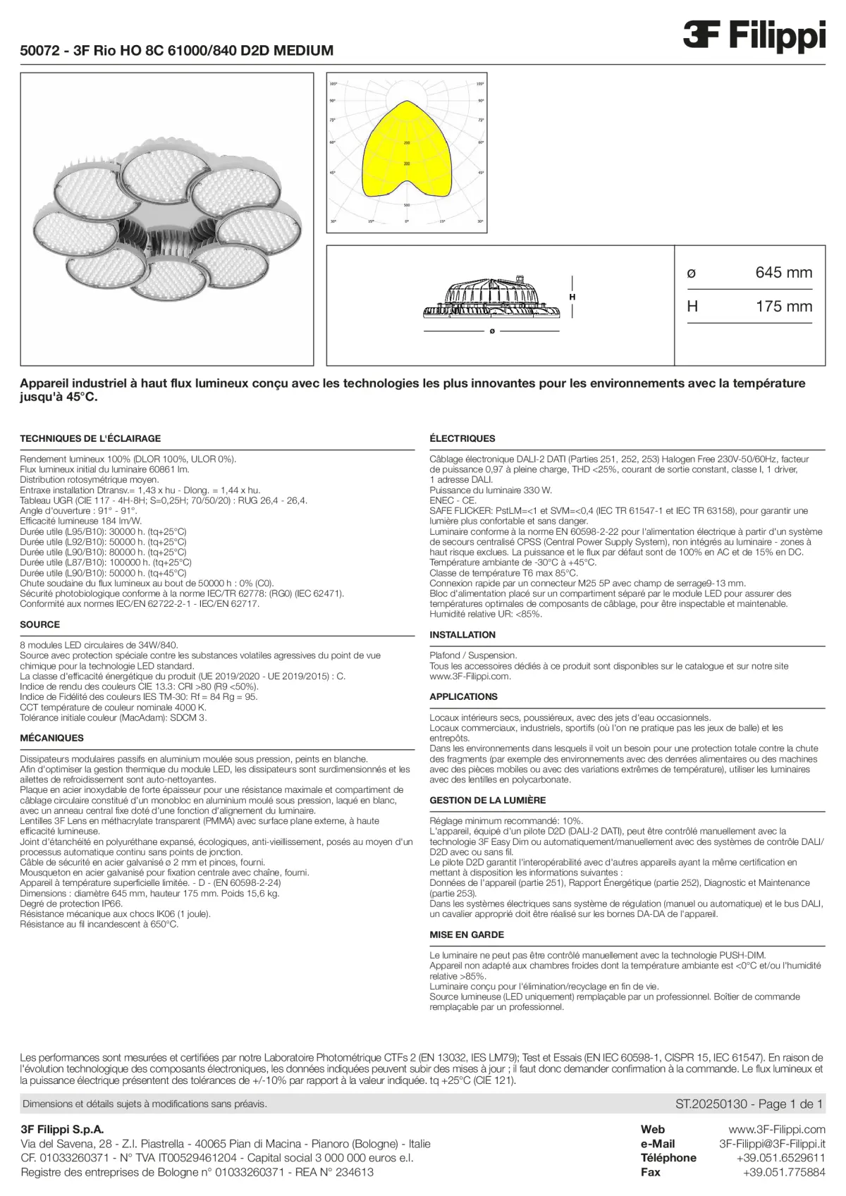 50072 - 3F Rio HO 8C 61000-840 D2D MEDIUM - Datasheet - fr