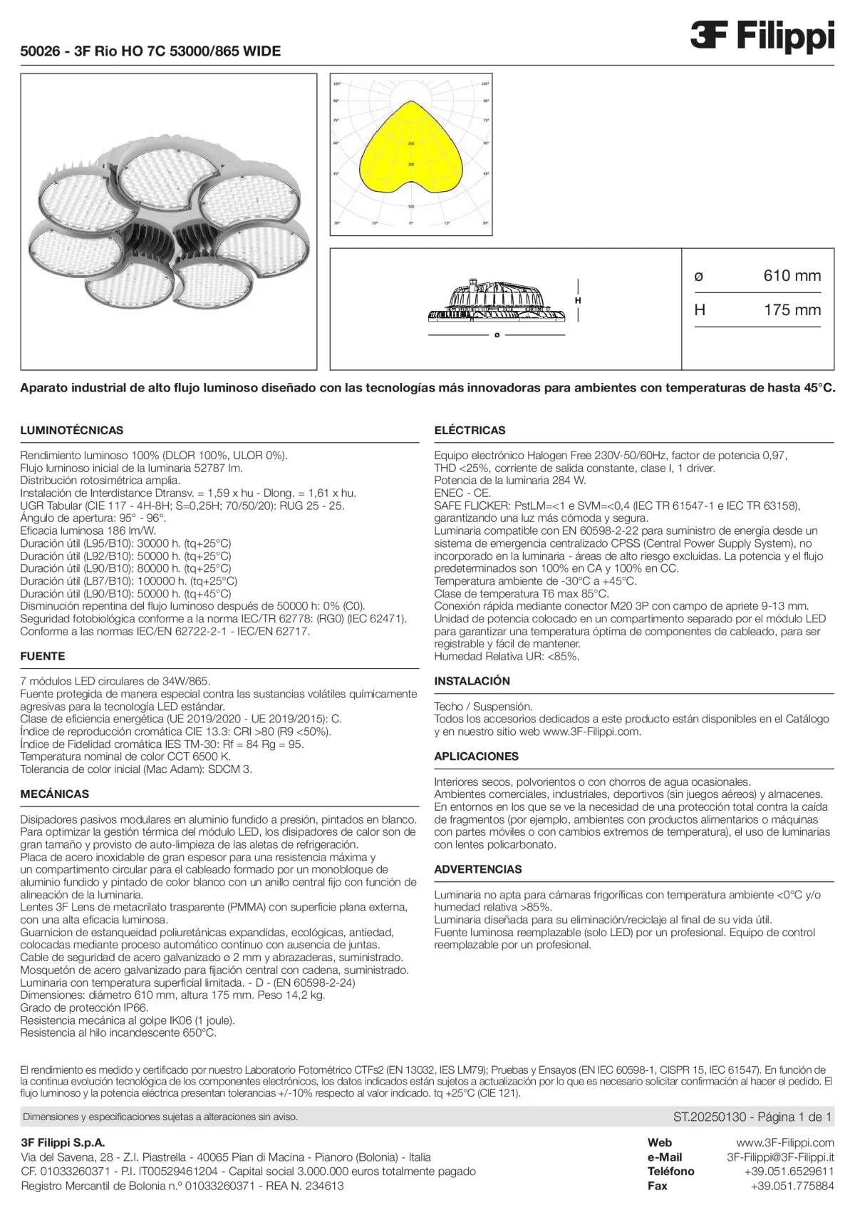 50026 - 3F Rio HO 7C 53000-865 WIDE - Datasheet - es