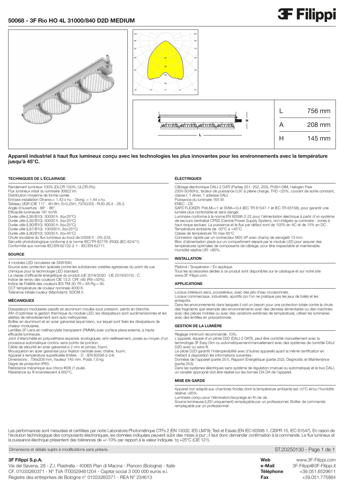 50068 - 3F Rio HO 4L 31000-840 D2D MEDIUM - Datasheet - fr