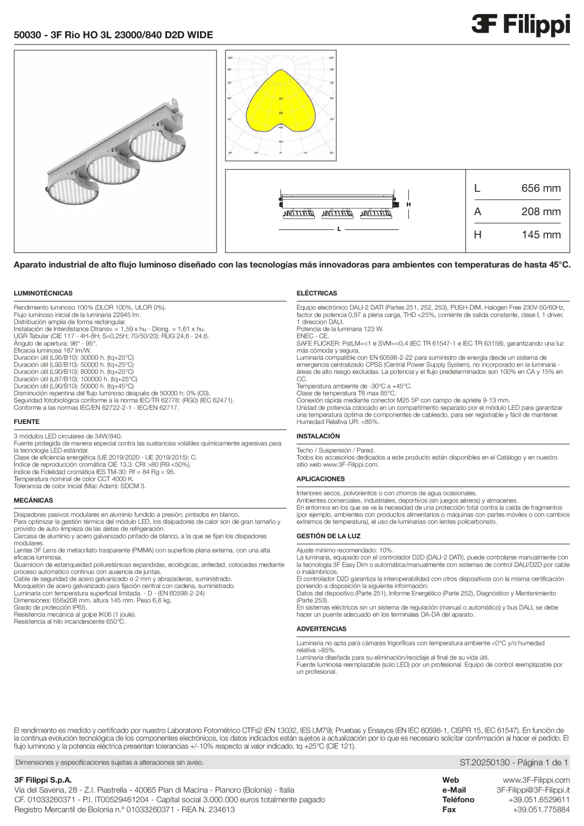 50030 - 3F Rio HO 3L 23000-840 D2D WIDE - Datasheet - es