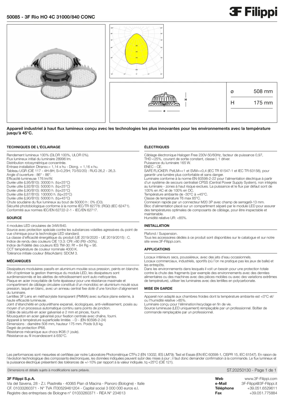 50085 - 3F Rio HO 4C 31000-840 CONC - Datasheet - fr