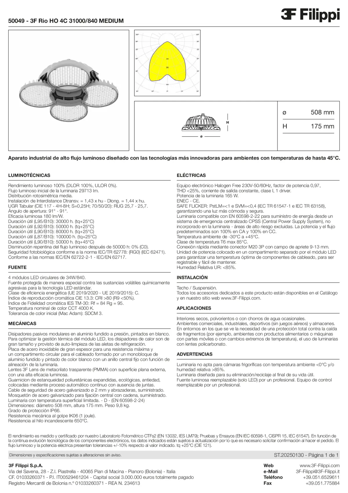 50049 - 3F Rio HO 4C 31000-840 MEDIUM - Datasheet - es