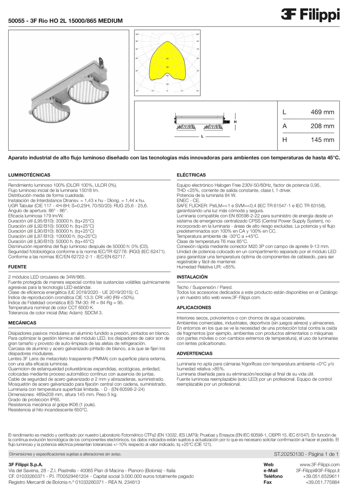 50055 - 3F Rio HO 2L 15000-865 MEDIUM - Datasheet - es