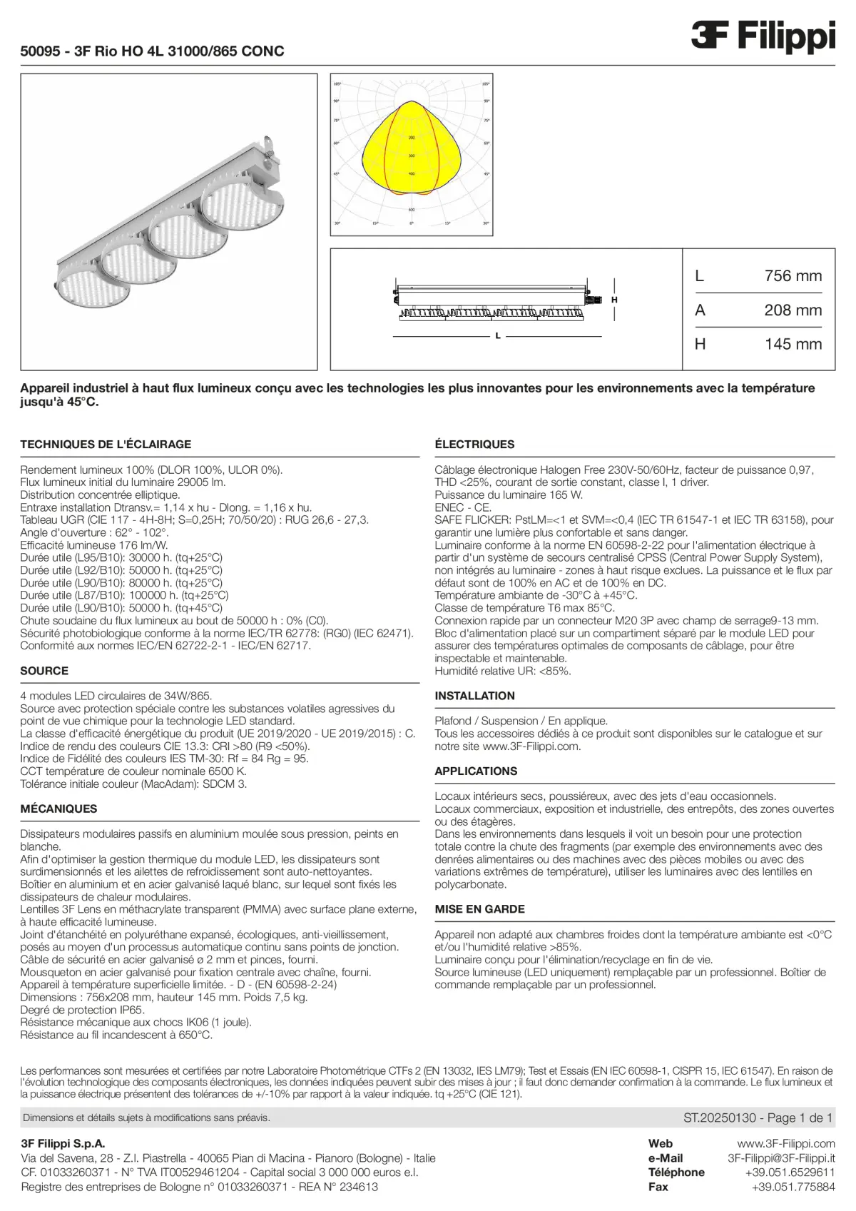 50095 - 3F Rio HO 4L 31000-865 CONC - Datasheet - fr