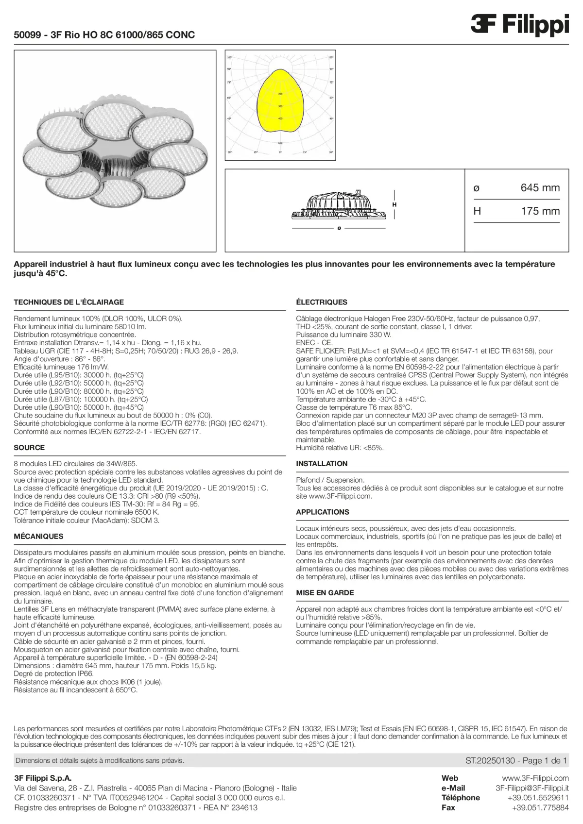 50099 - 3F Rio HO 8C 61000-865 CONC - Datasheet - fr