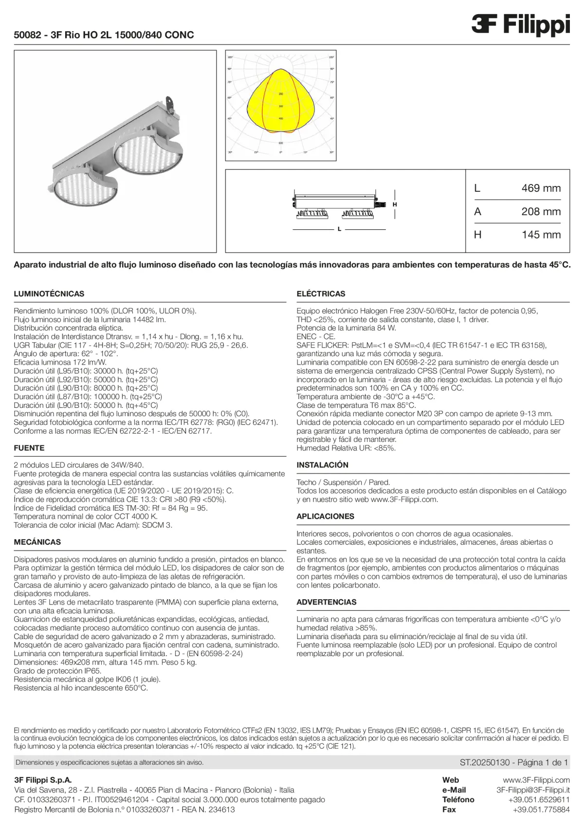 50082 - 3F Rio HO 2L 15000-840 CONC - Datasheet - es
